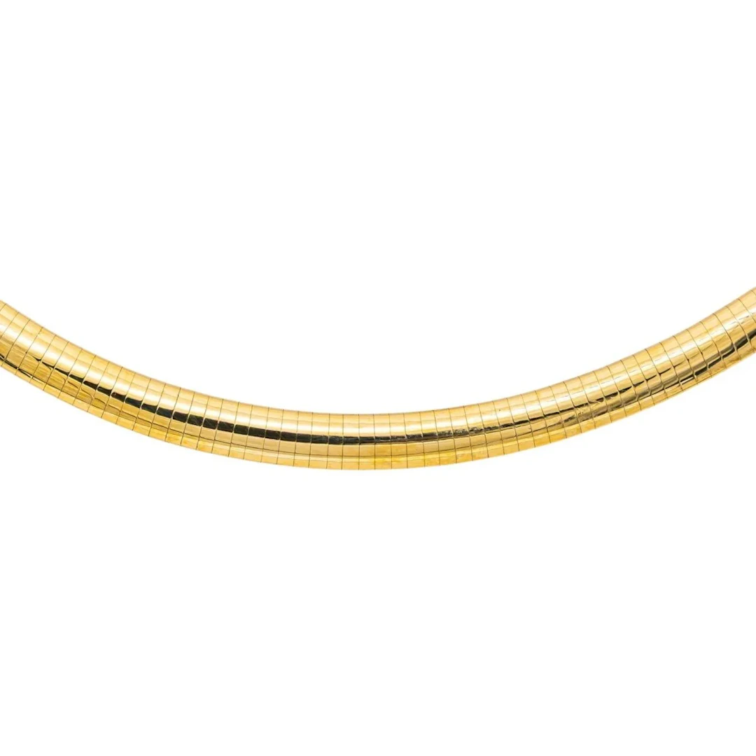 Yellow Gold Omega Link Necklace