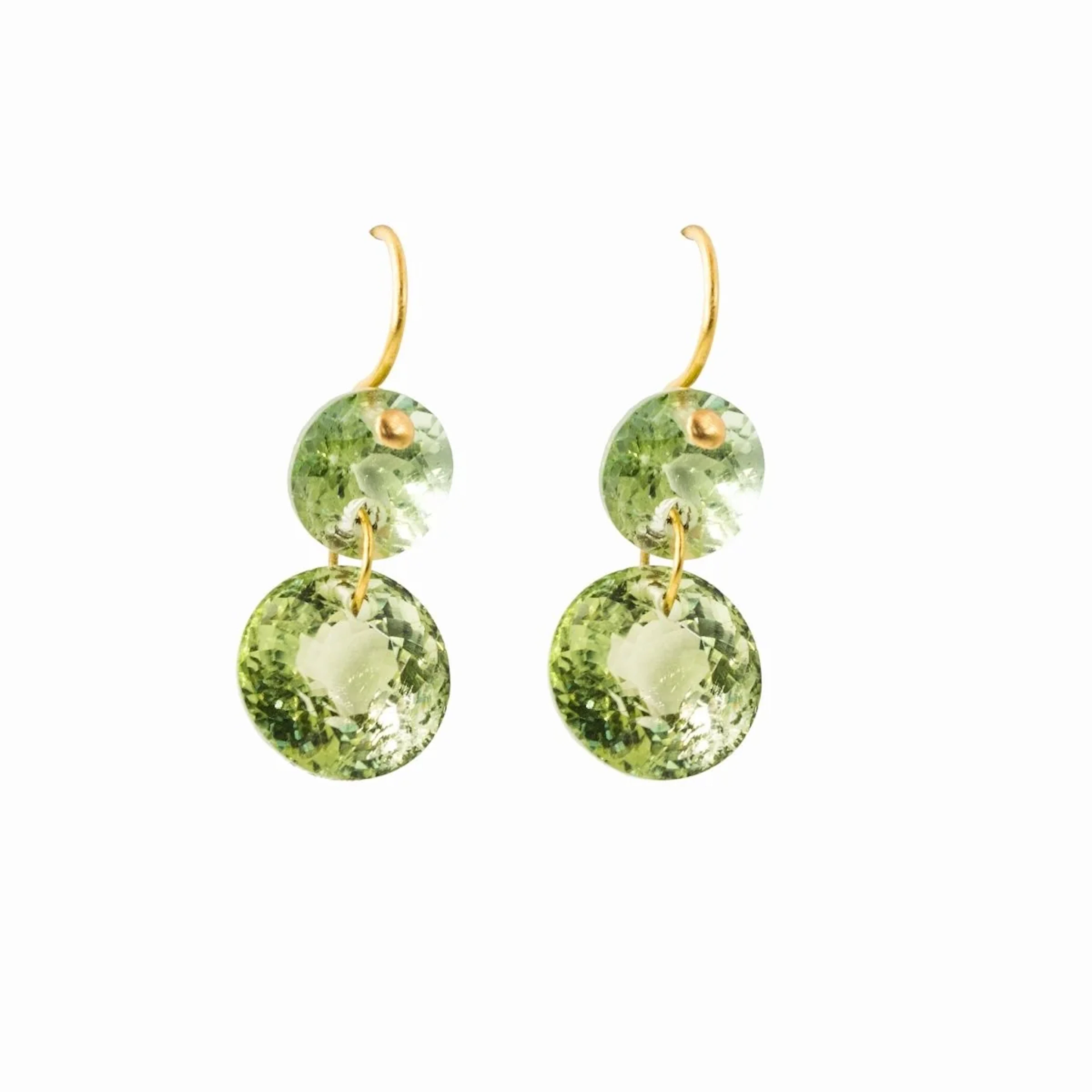 MARIE-HÉLÈNE DE TAILLAC "Gem Incandescence" Dangle Earrings in yellow