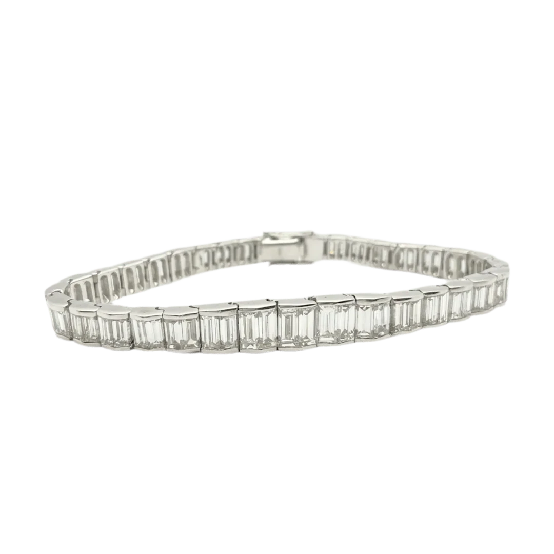 Bracelet en or blanc et diamants