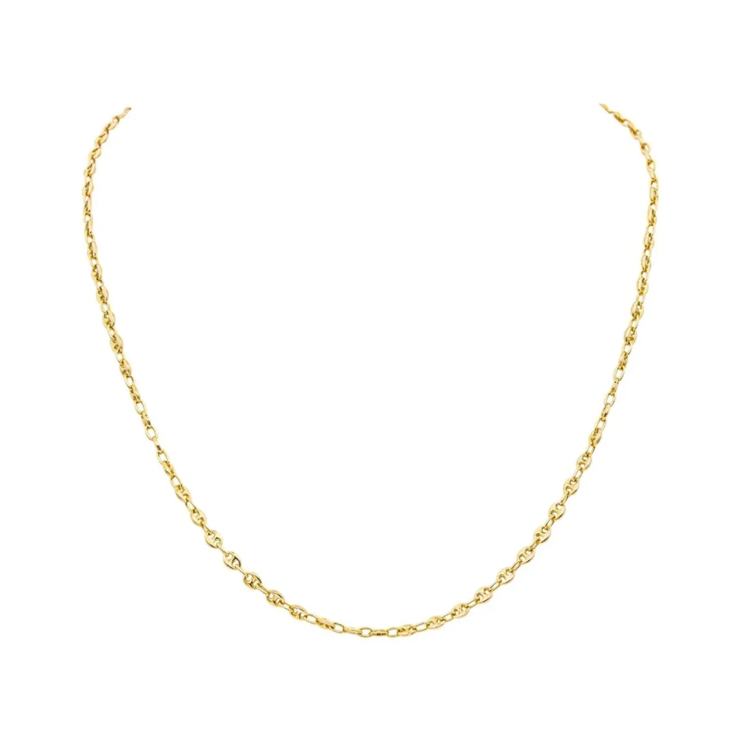 Yellow gold chain necklace