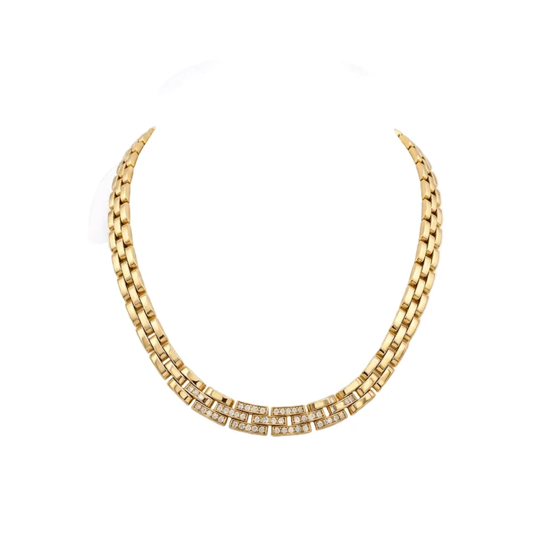 CARTIER "Panther" set in yellow gold and diamonds