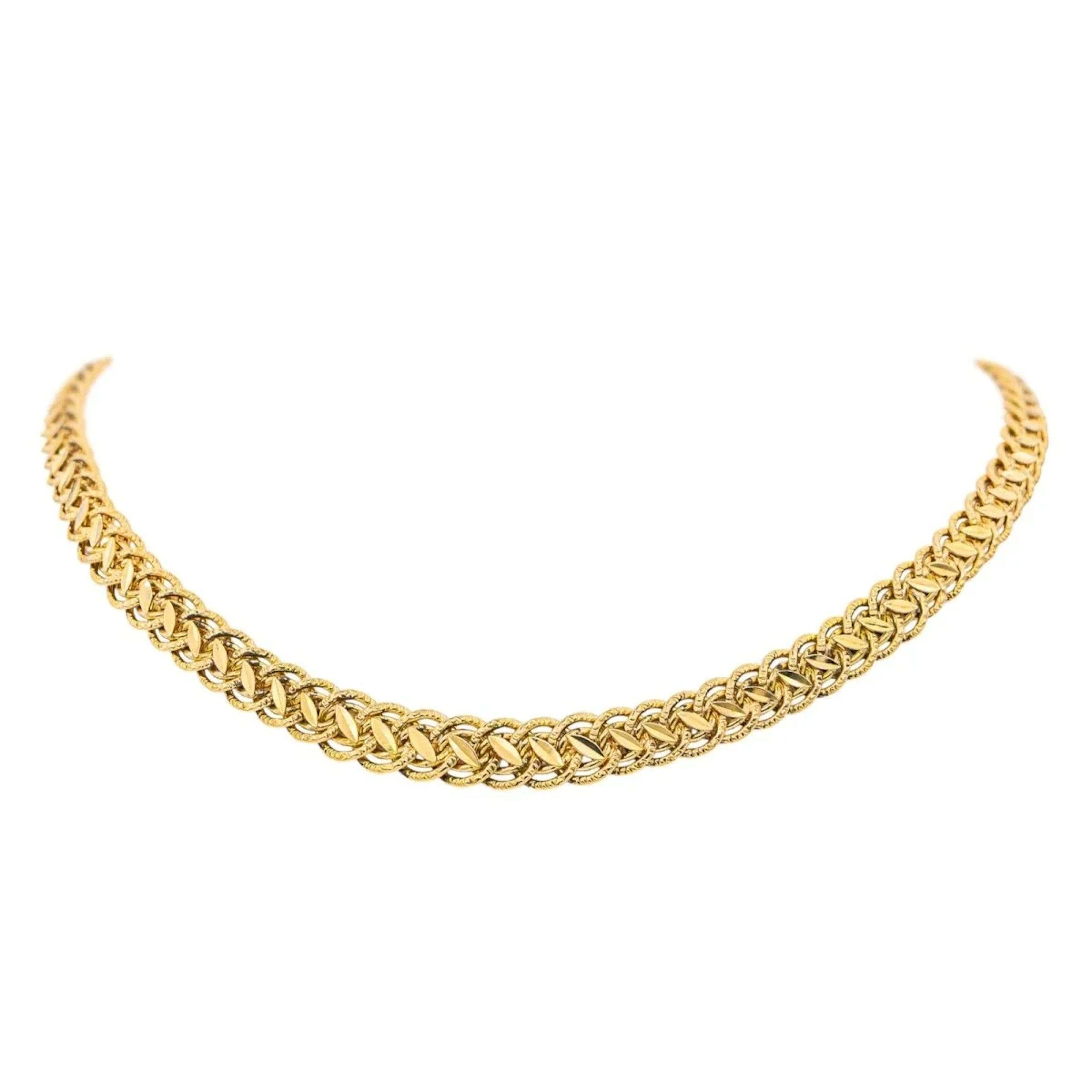Necklace Mesh in yellow gold