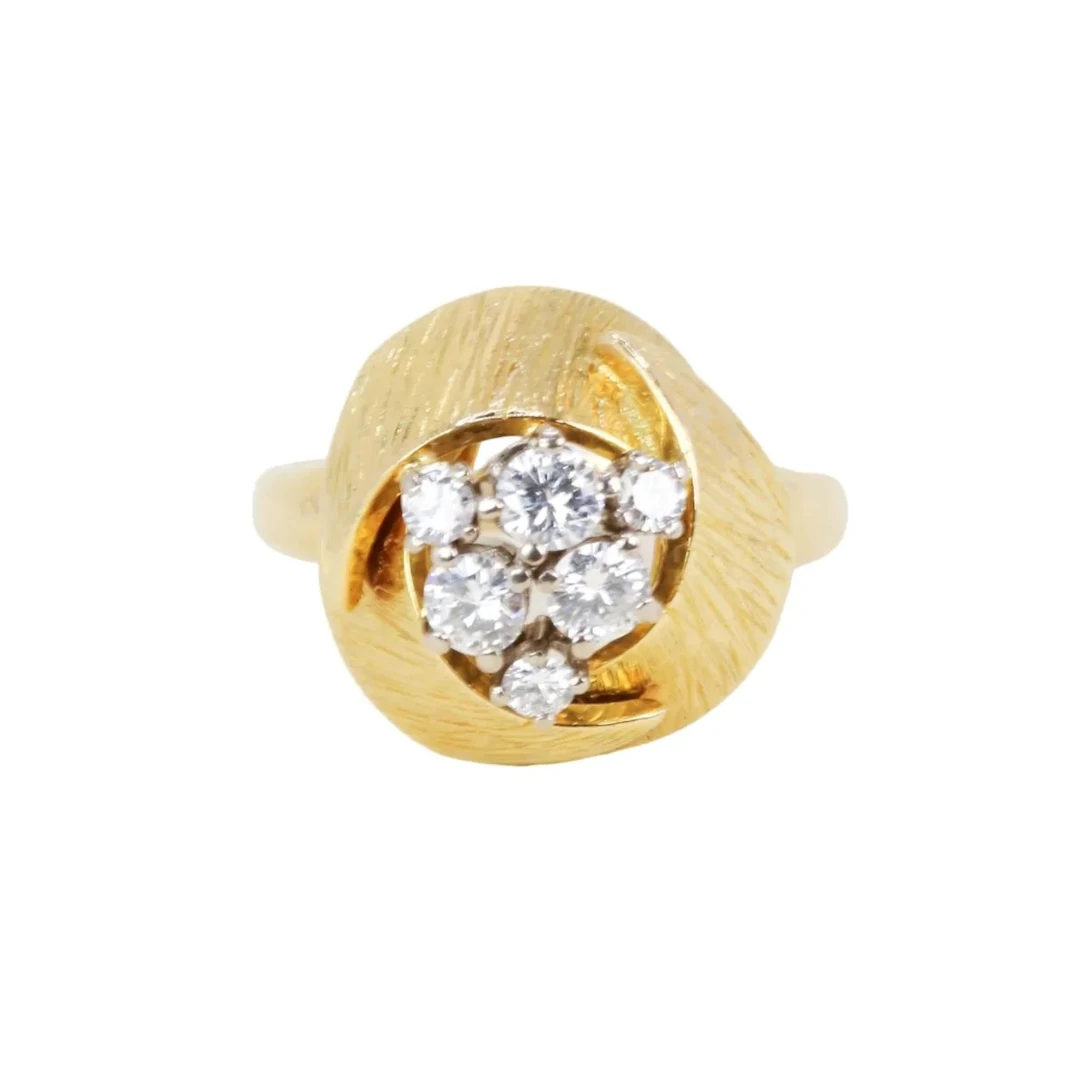 Yellow Gold and Diamond Dome Ring