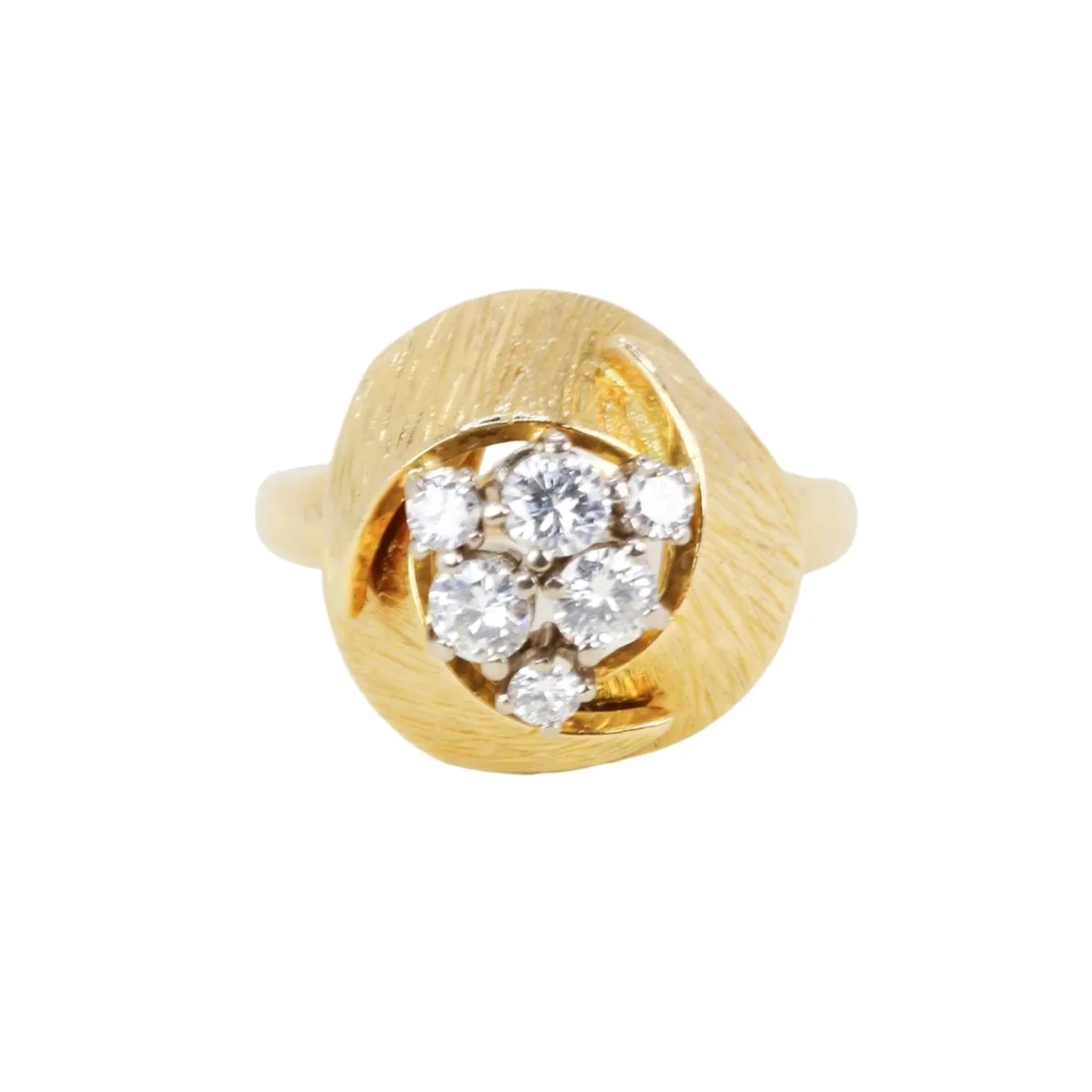 Yellow Gold and Diamond Dome Ring