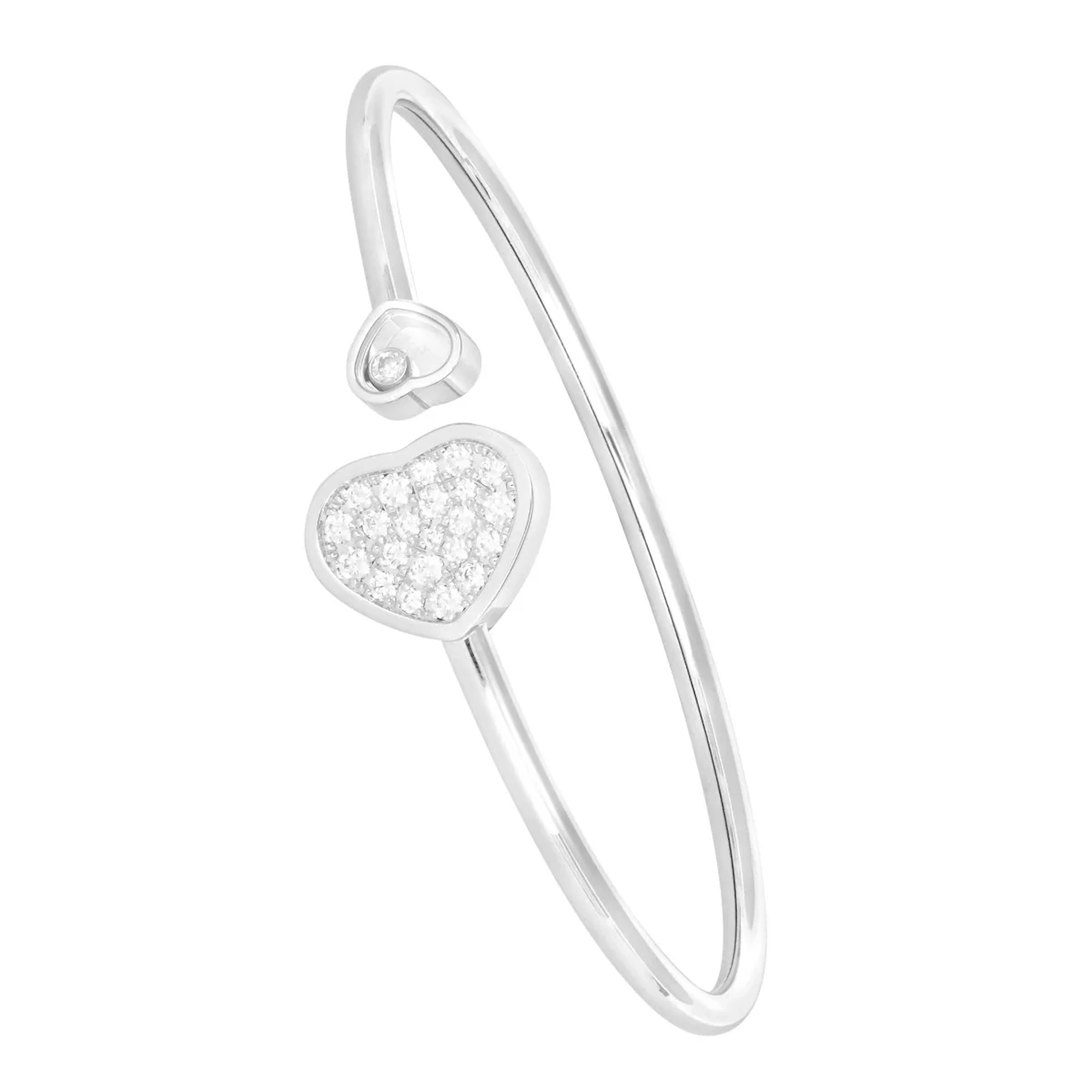 Chopard Happy Hearts Bracelet White gold, Onyx and Diamonds