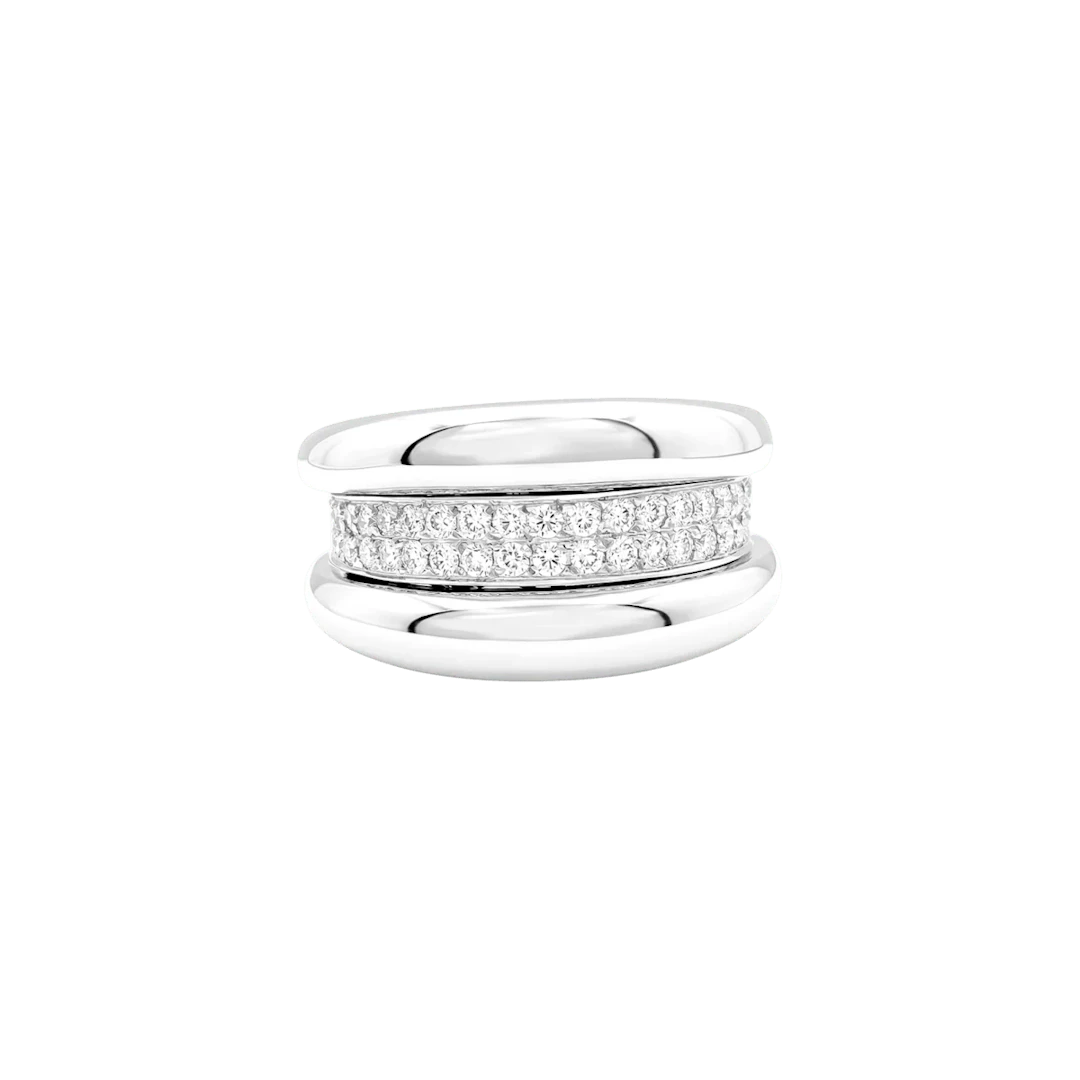 Bague Jonc en or blanc et diamants