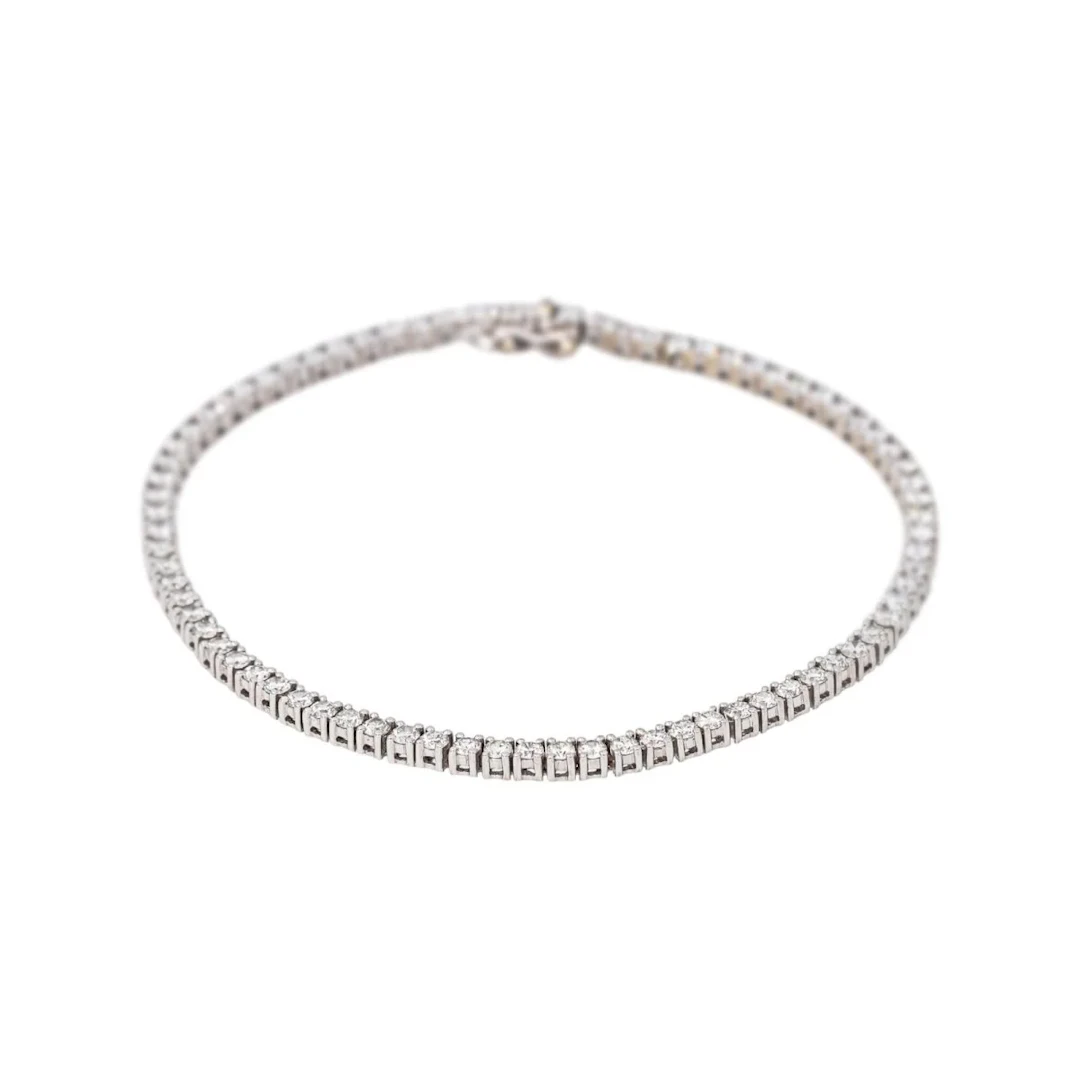 Bracelet Ligne en or blanc et diamants