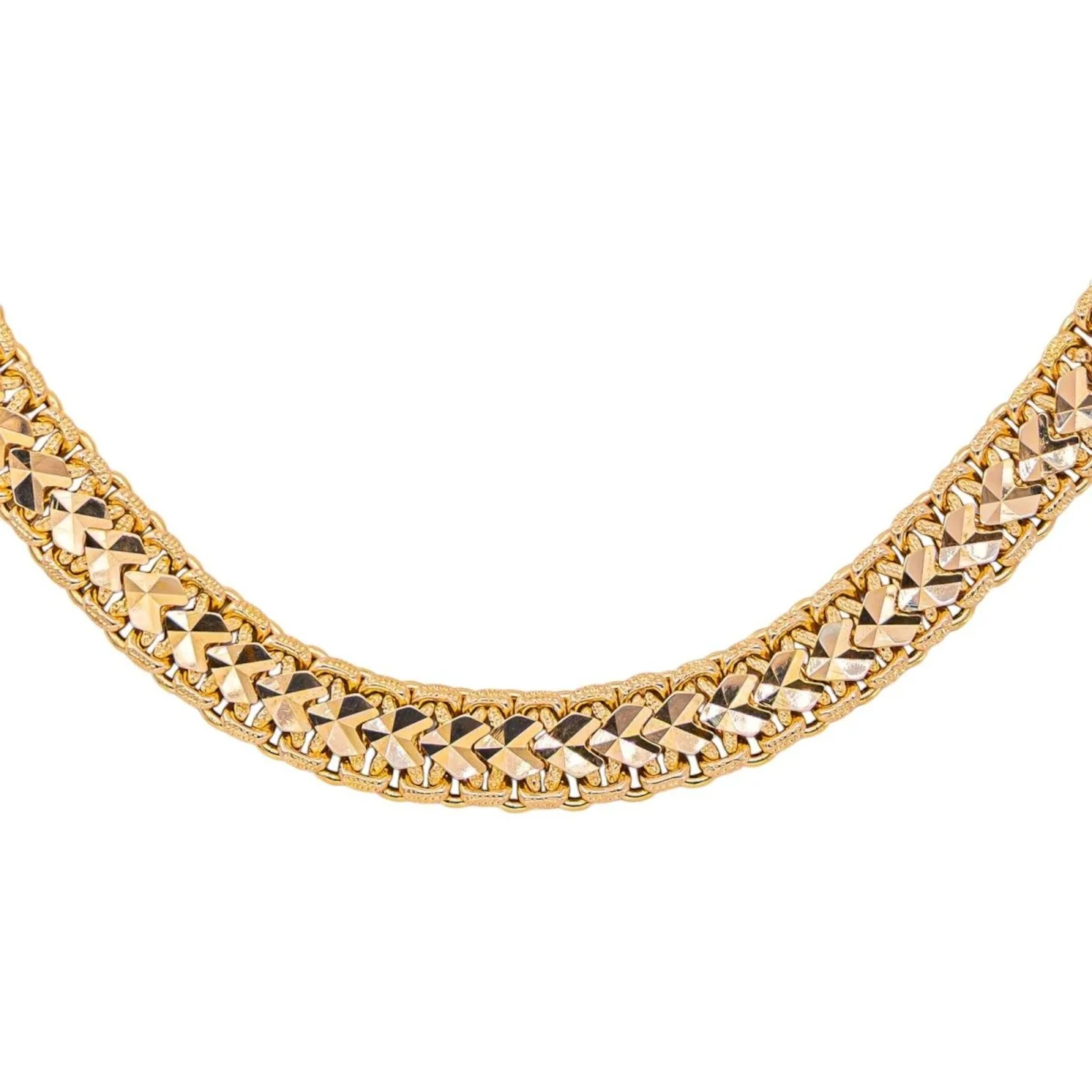 Caplain Paris Figaro chain Necklace Yellow gold Sapphire