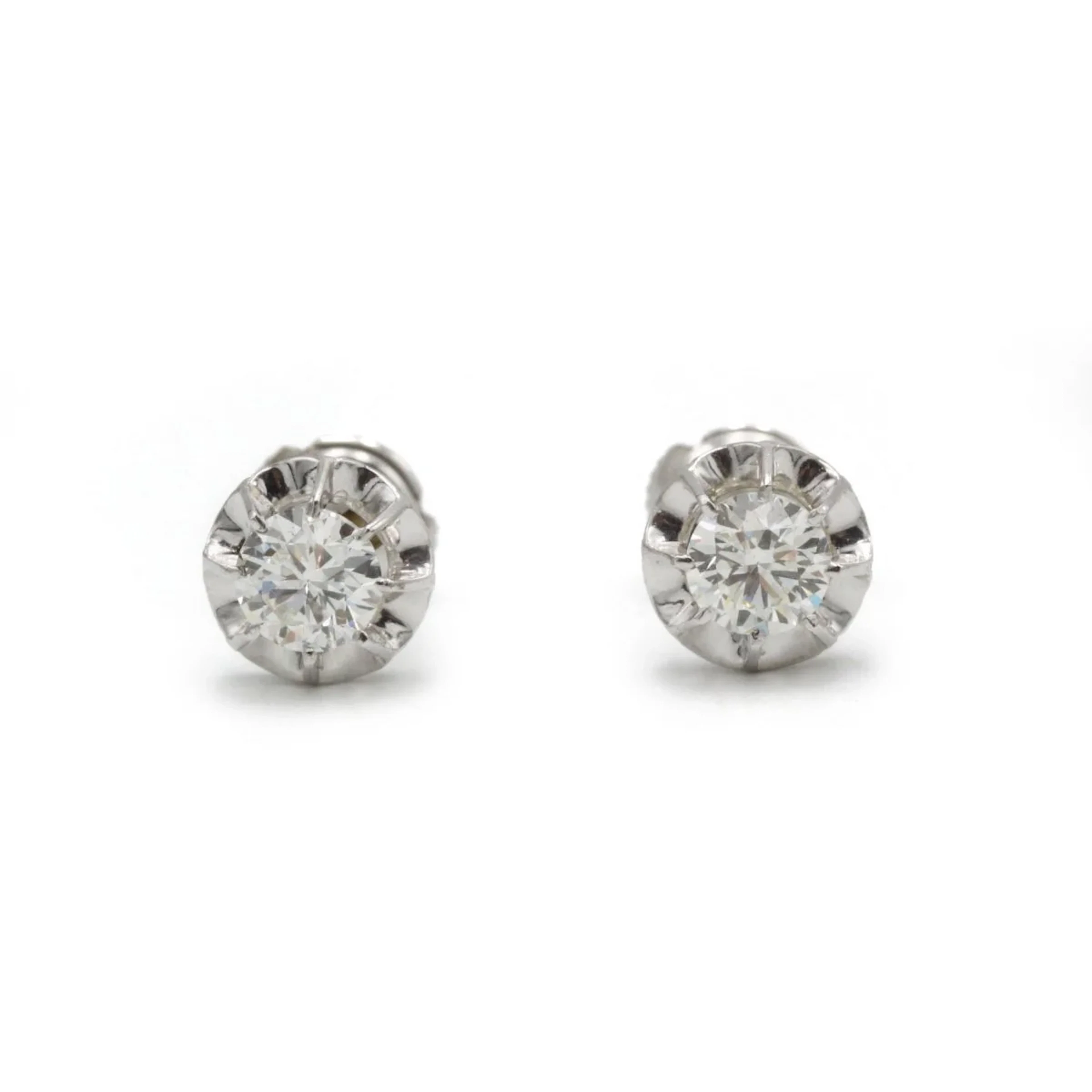 Earrings - White gold, platinum and diamonds