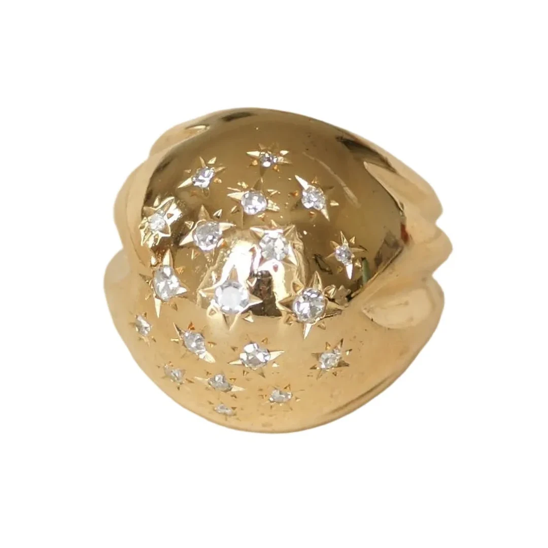 Ring in rose gold and diamonds