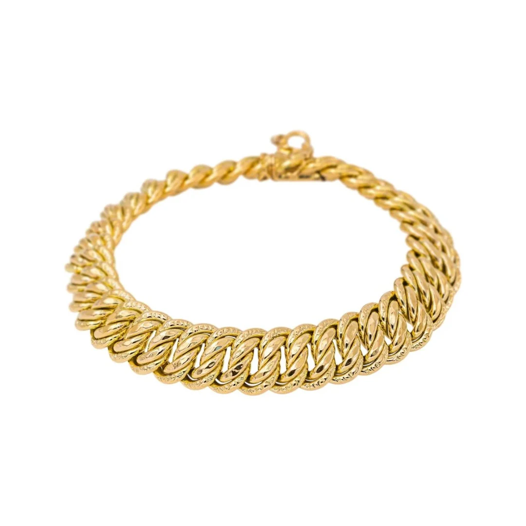 Yellow Gold American Link Bracelet