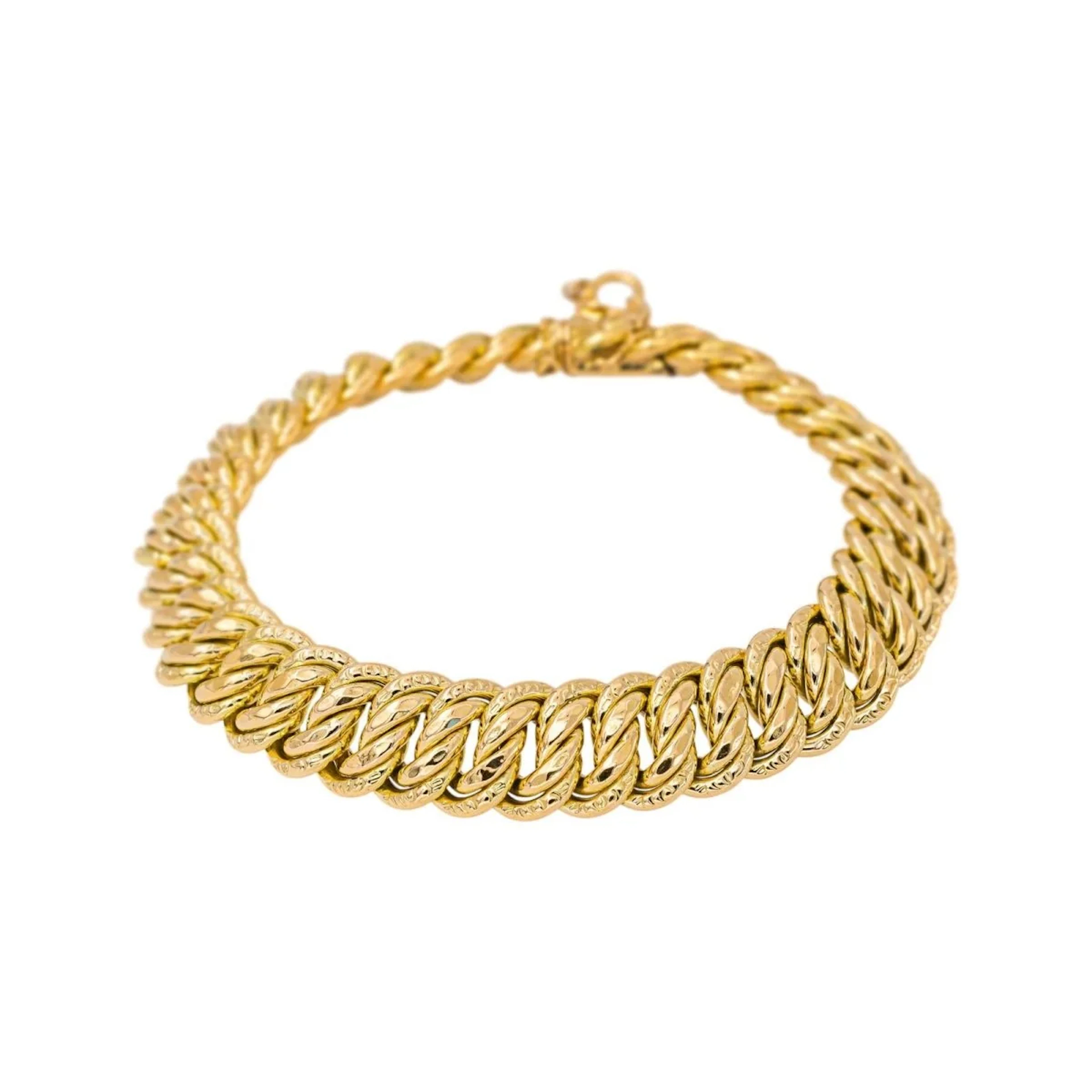 Yellow Gold American Link Bracelet