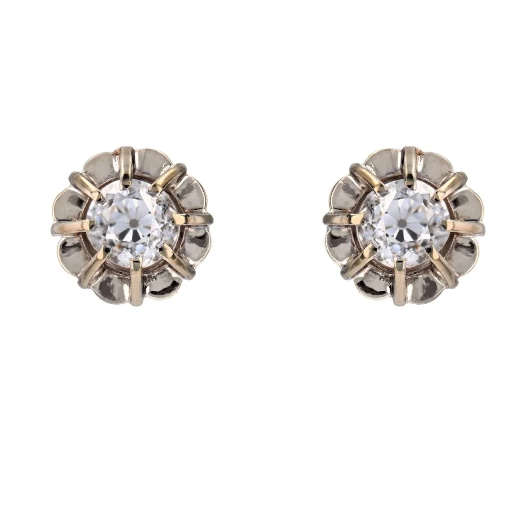 Earrings Fleas in white gold and diamonds