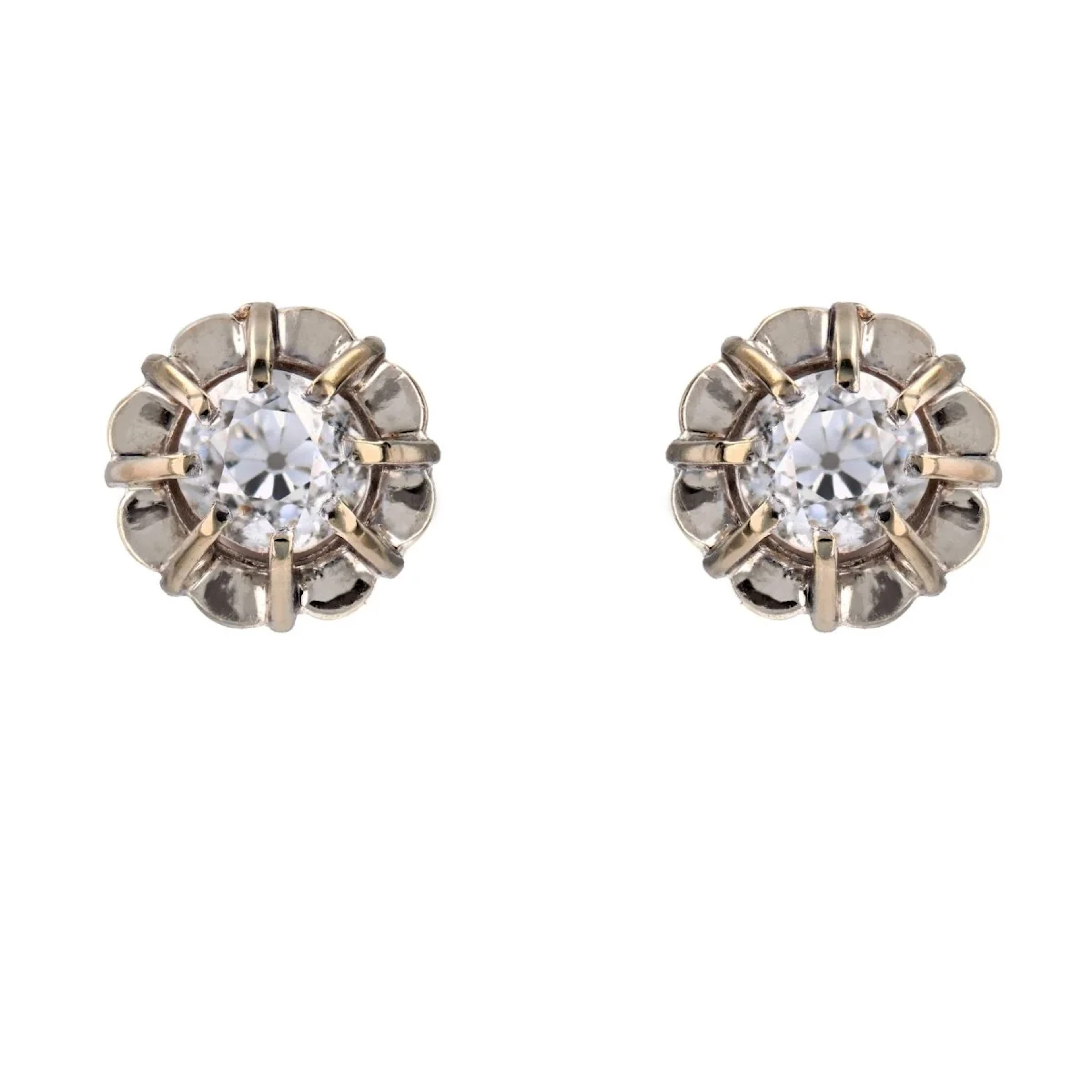 Earrings Fleas in white gold and diamonds