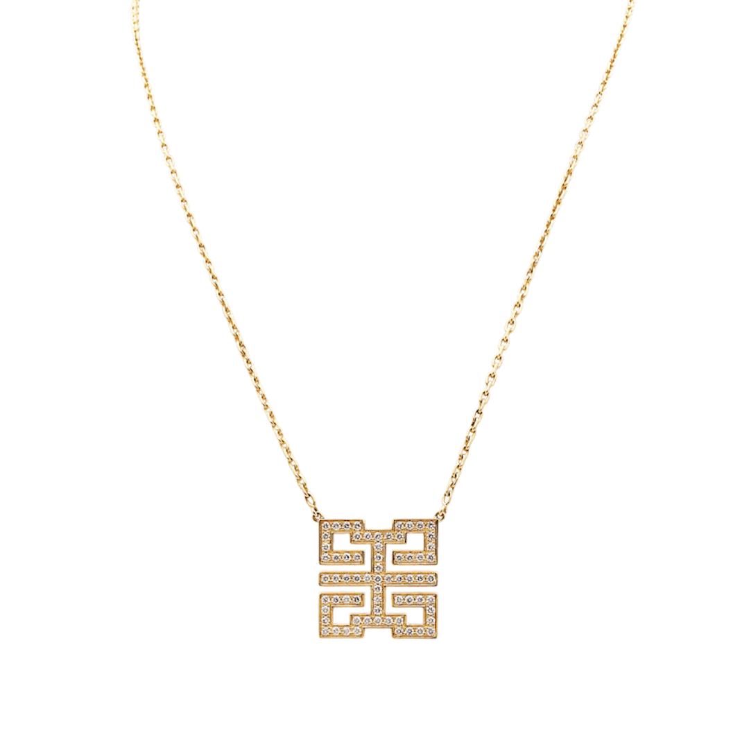 Necklace Pendant CARTIER "Baiser du Dragon" in Yellow gold and Diamonds