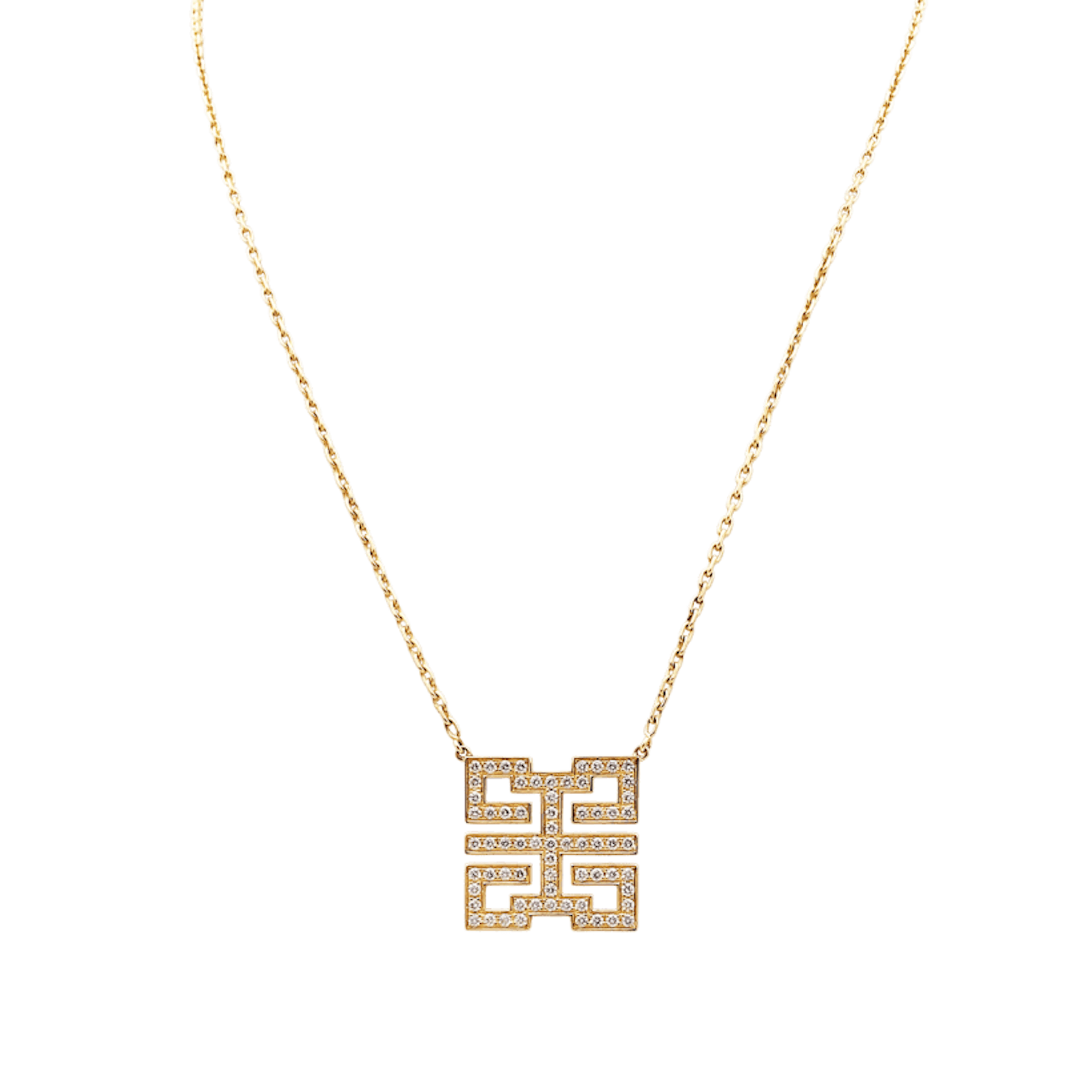 Necklace Pendant CARTIER "Baiser du Dragon" in Yellow gold and Diamonds
