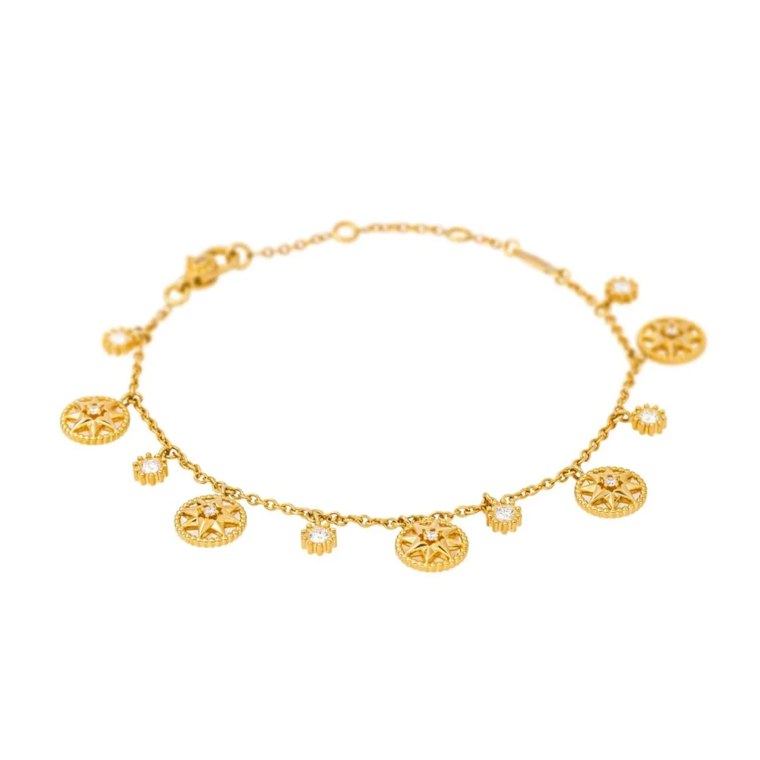 Dior "Rose des vents" Bracelet in Yellow gold with Diamonds