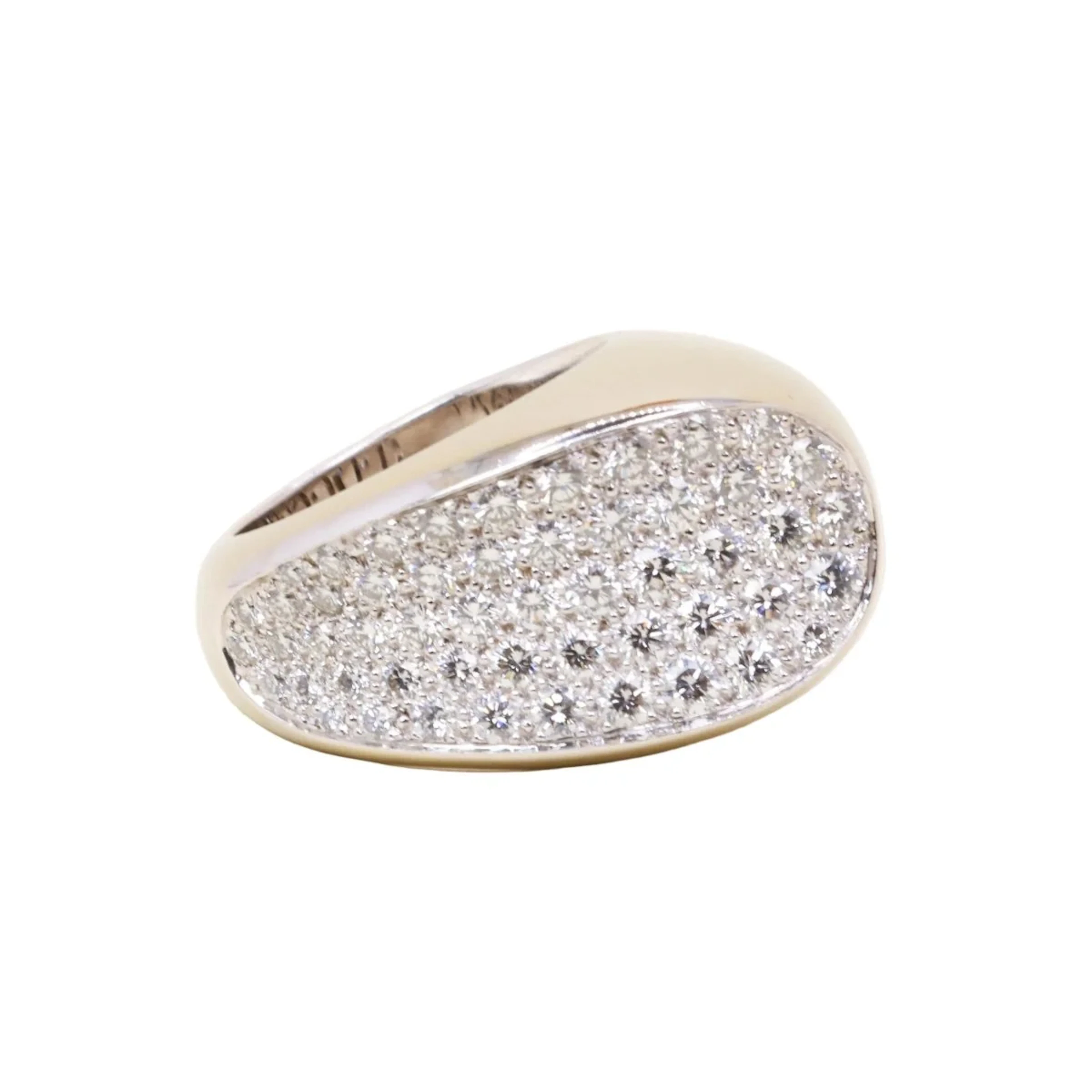 FRED "Candy" White Gold and Diamond Bangle Ring