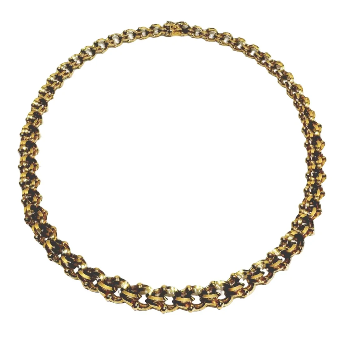 Rose gold mesh necklace