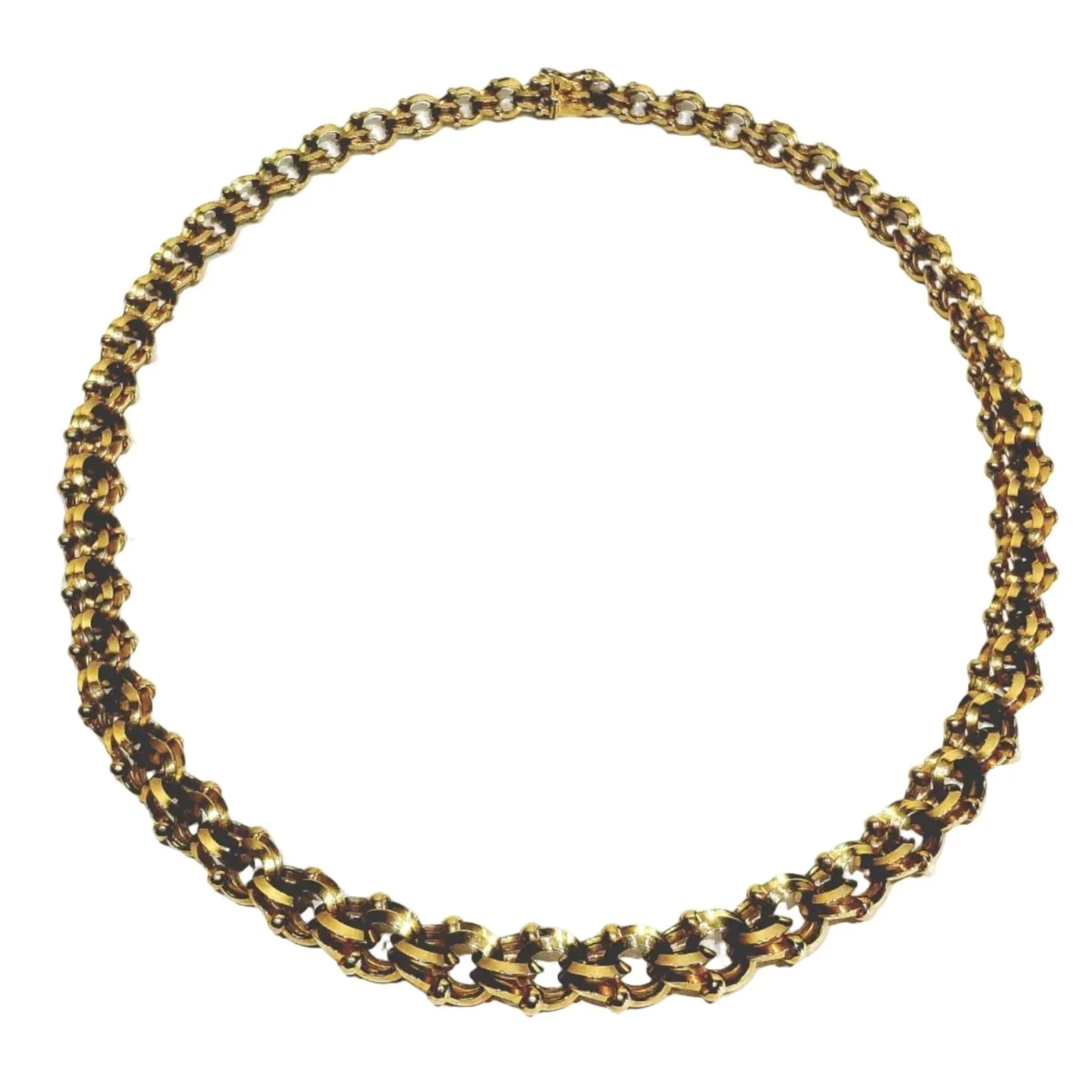 Rose gold mesh necklace