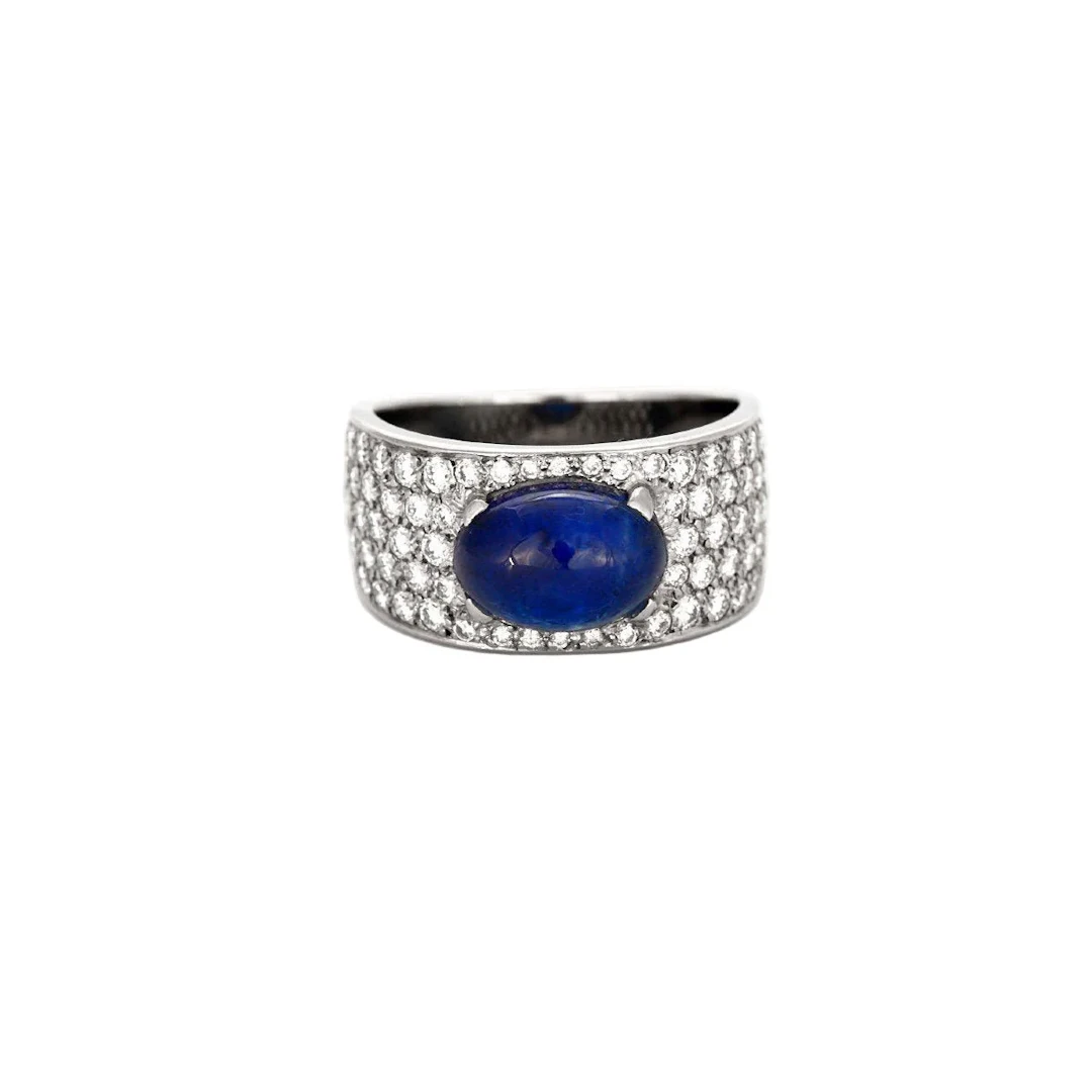 Ring Headband in white gold, sapphire and diamonds