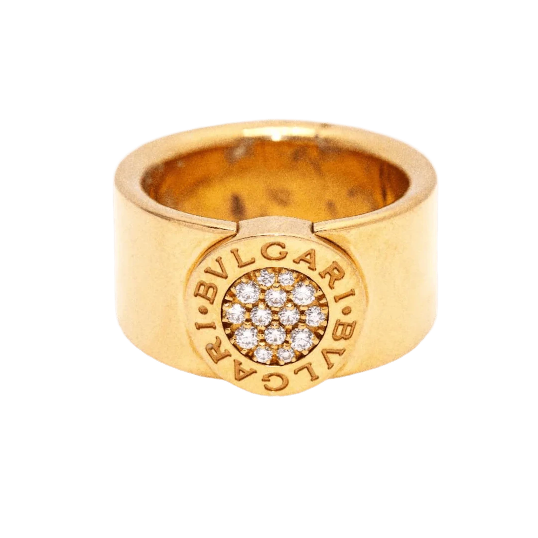 Ring BVLGARI "BVLGARI" in rose gold and diamonds