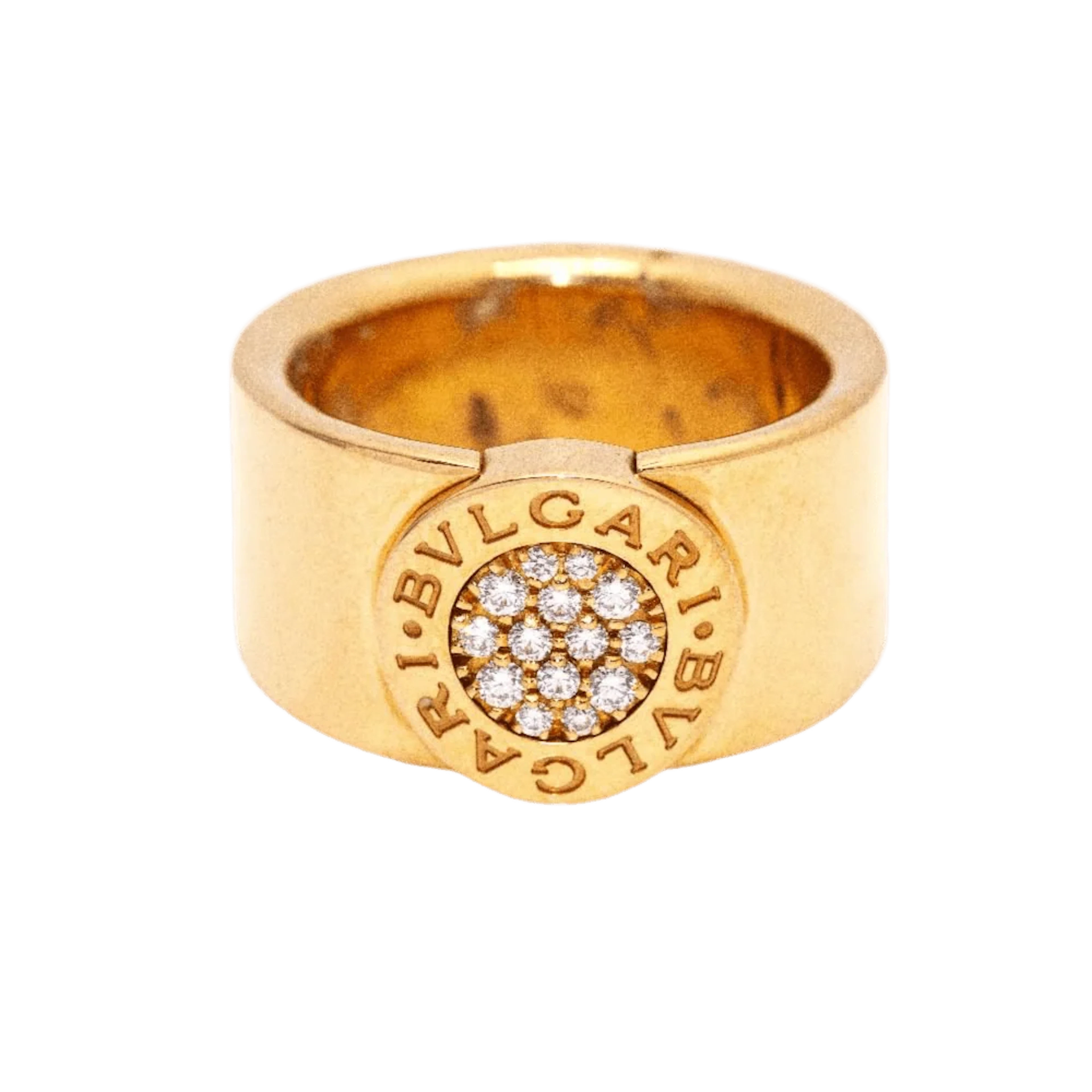 Ring BVLGARI "BVLGARI" in rose gold and diamonds