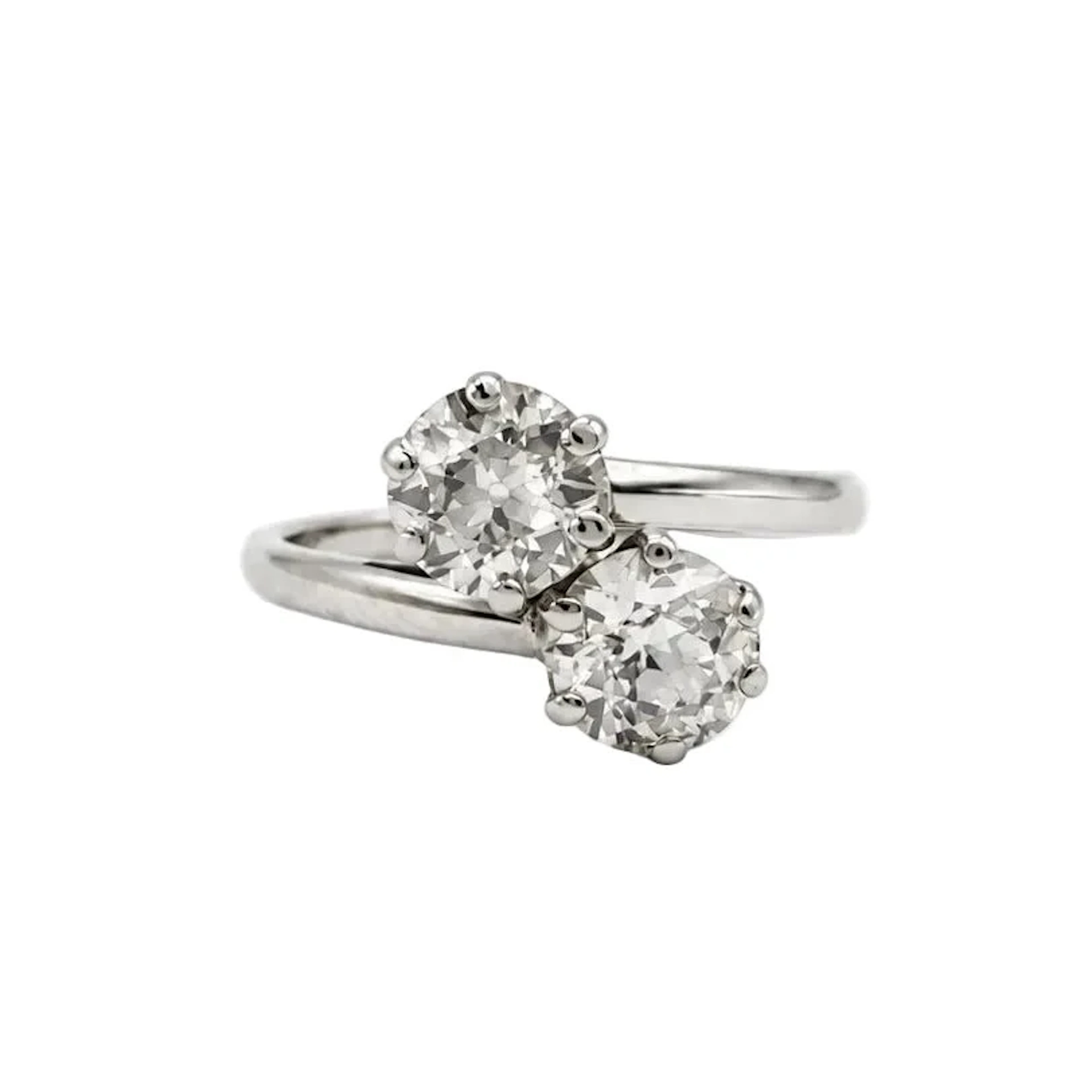 "Toi & Moi" Ring in White Gold and Diamonds