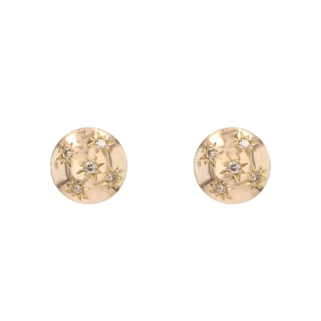 Earrings Fleas in yellow gold and diamonds