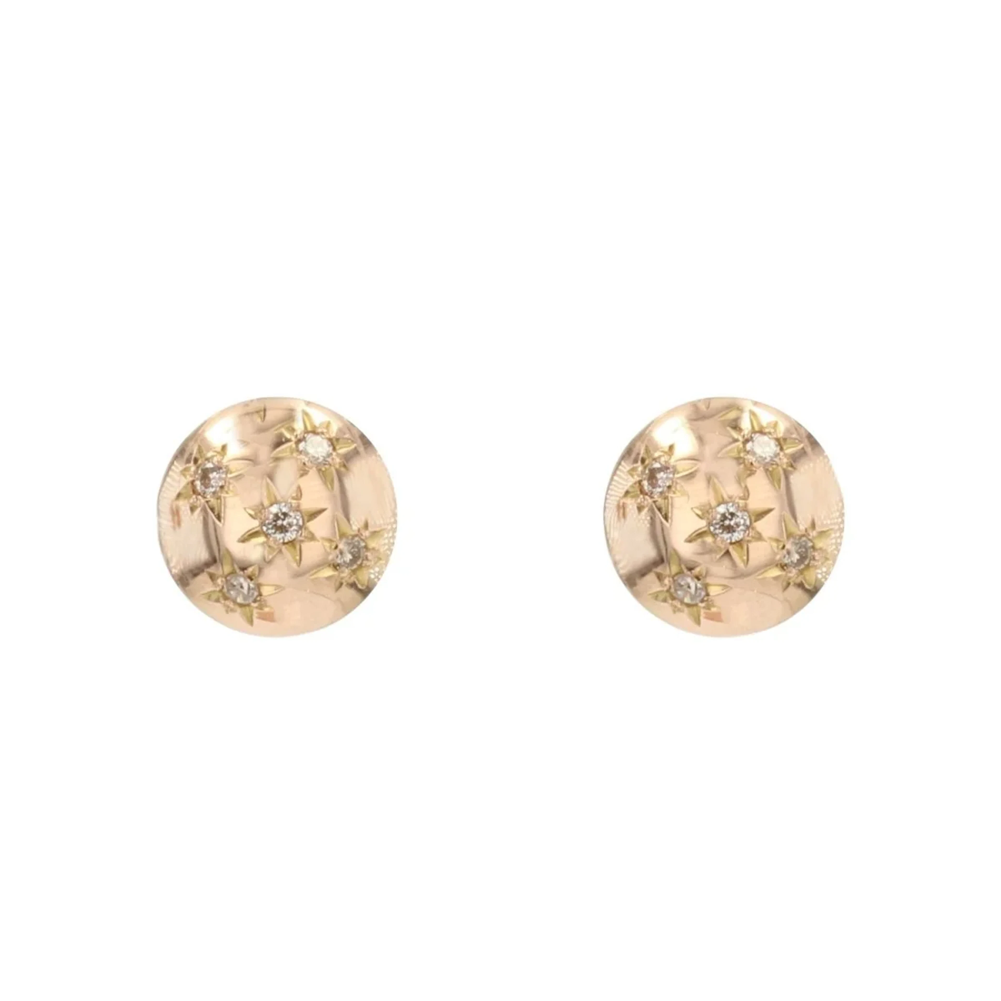 Earrings Fleas in yellow gold and diamonds