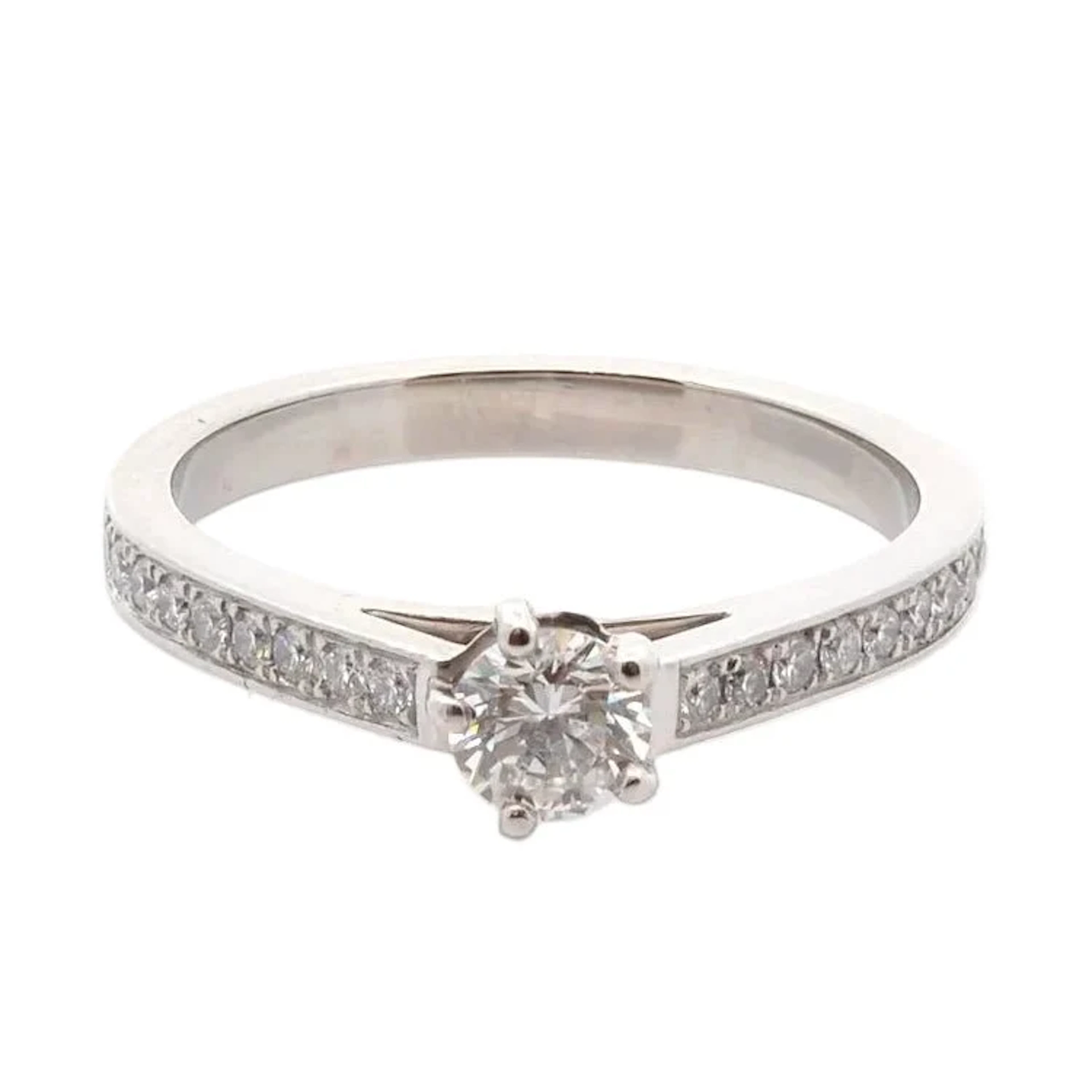 Ring Solitaire CHAUMET in paltinium and diamonds