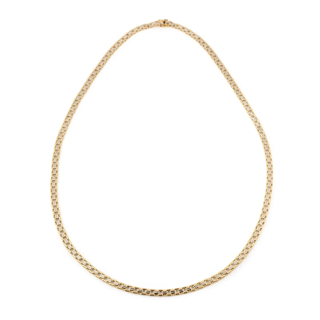 VAN CLEEF & ARPELS link necklace in yellow gold and white gold