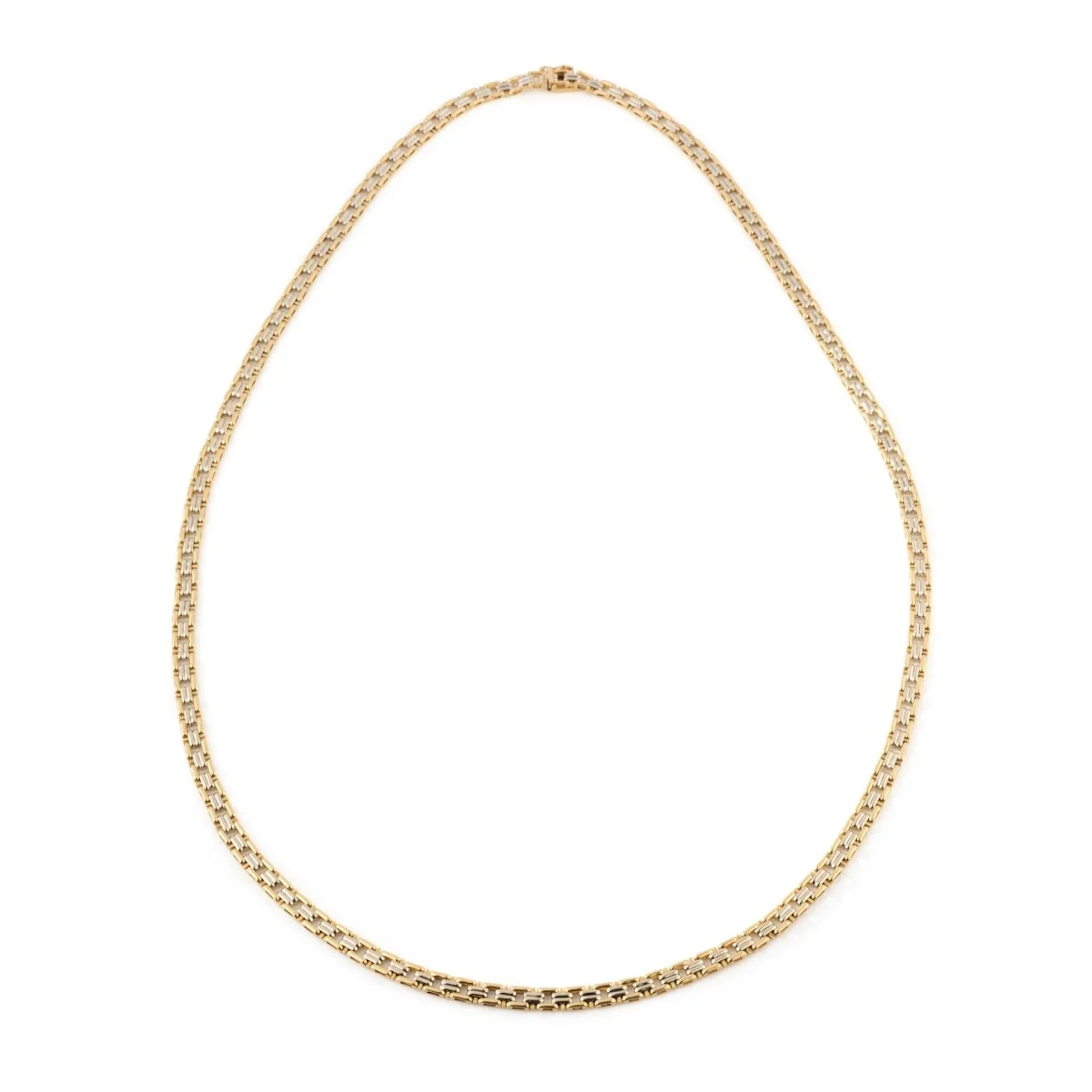 VAN CLEEF & ARPELS link necklace in yellow gold and white gold