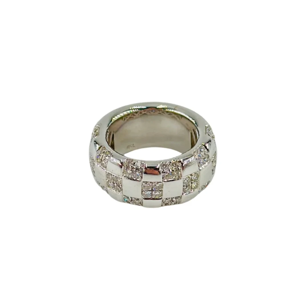 Bague Bandeau en or blanc et diamants
