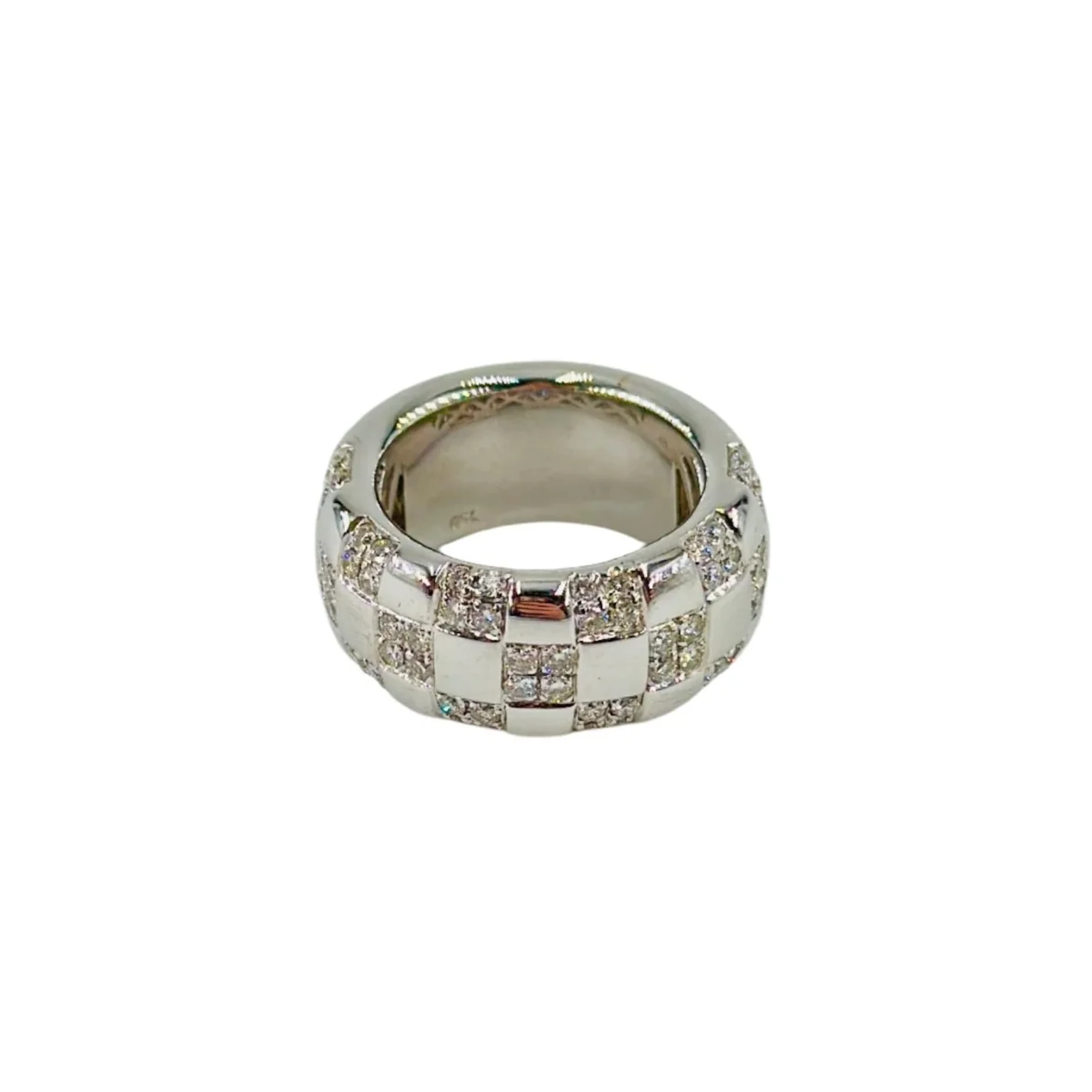 Bague Bandeau en or blanc et diamants