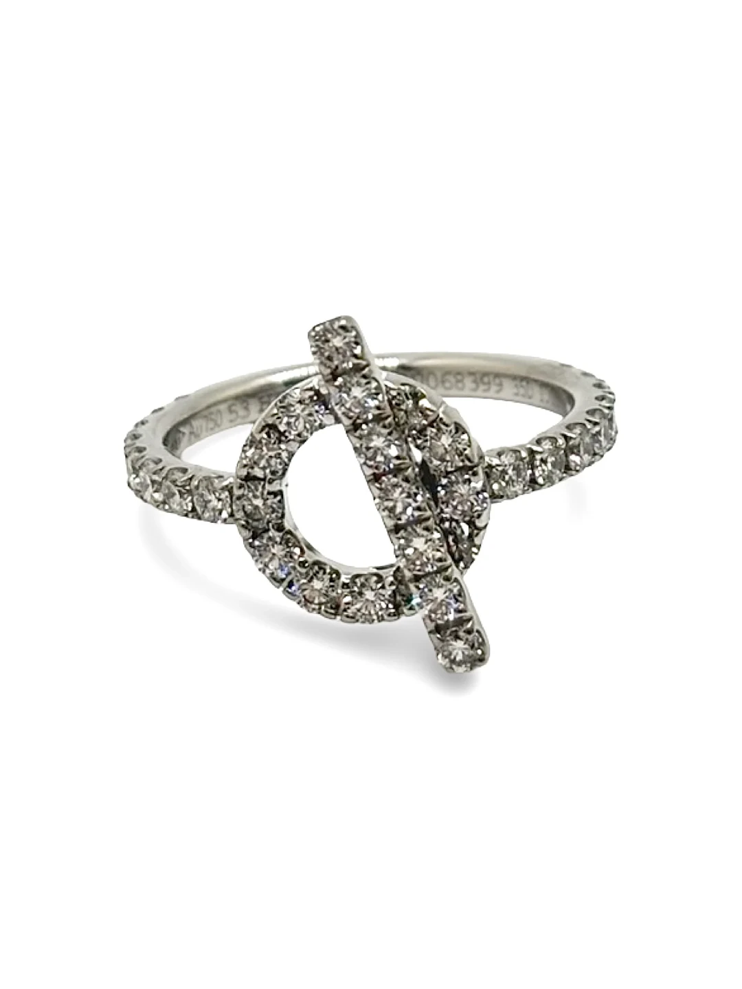 HERMÈS "Finesse" Pave Ring in white gold and diamonds