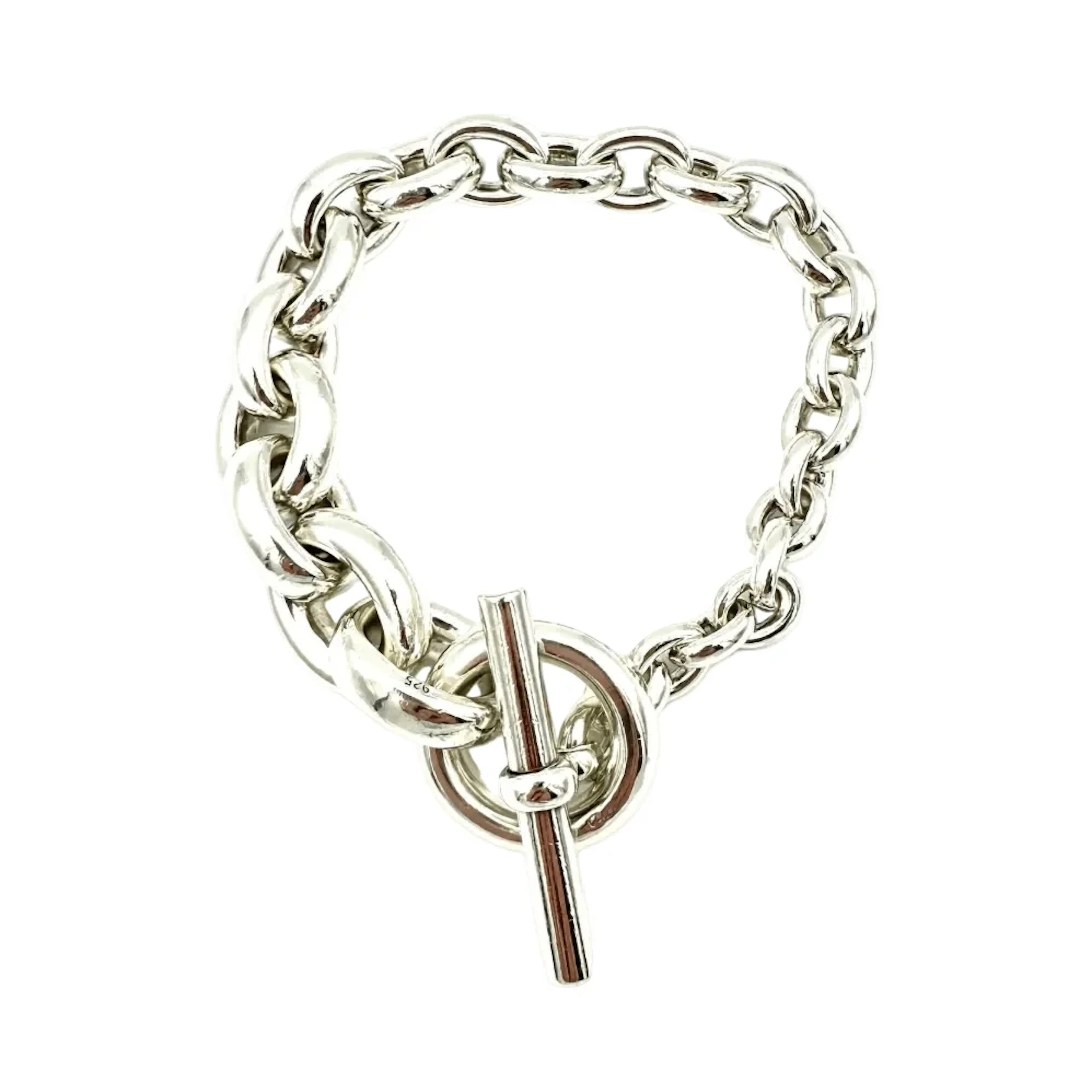 HERMÈS "Crescendo" Silver Link Bracelet