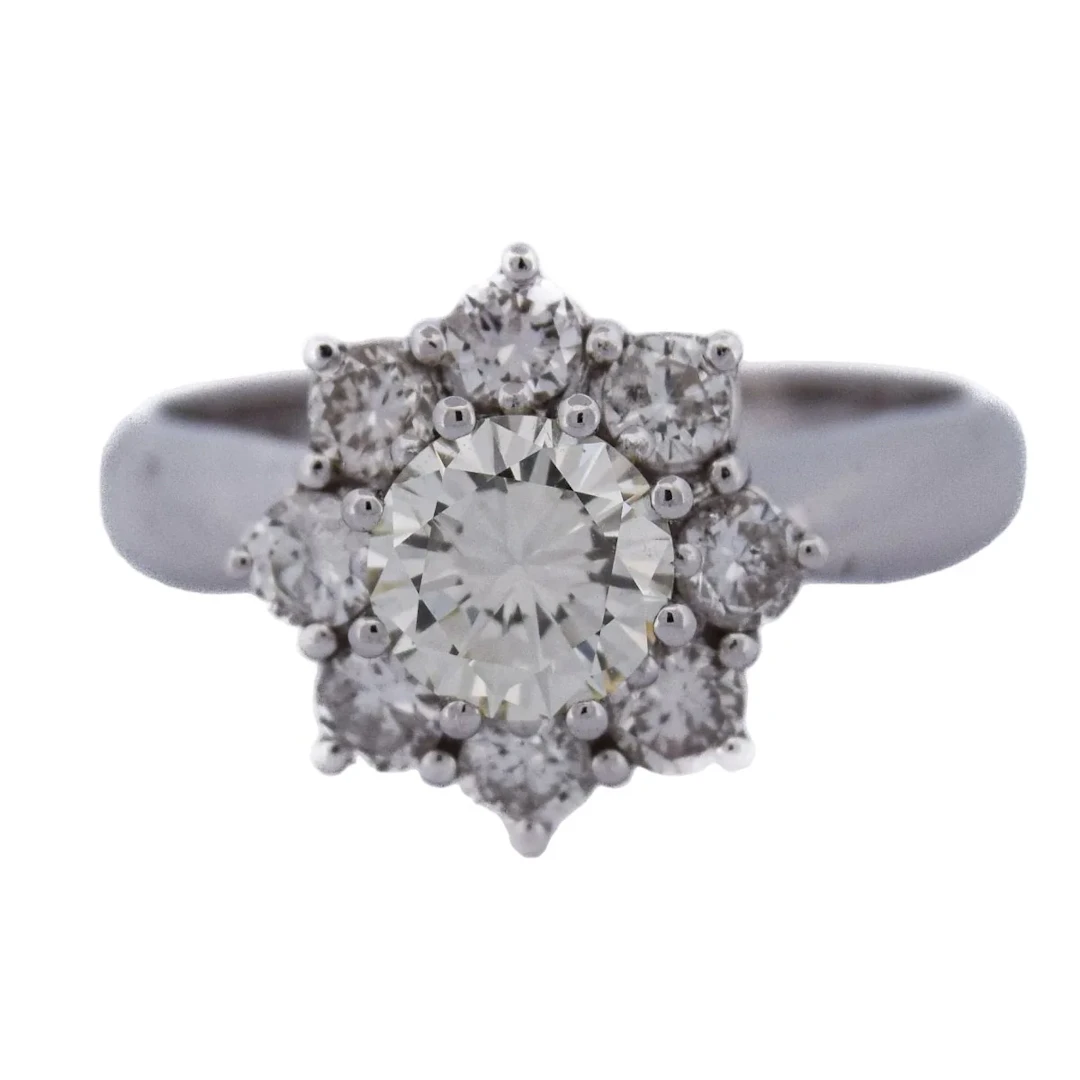 Ring Marguerite in white gold and diamonds