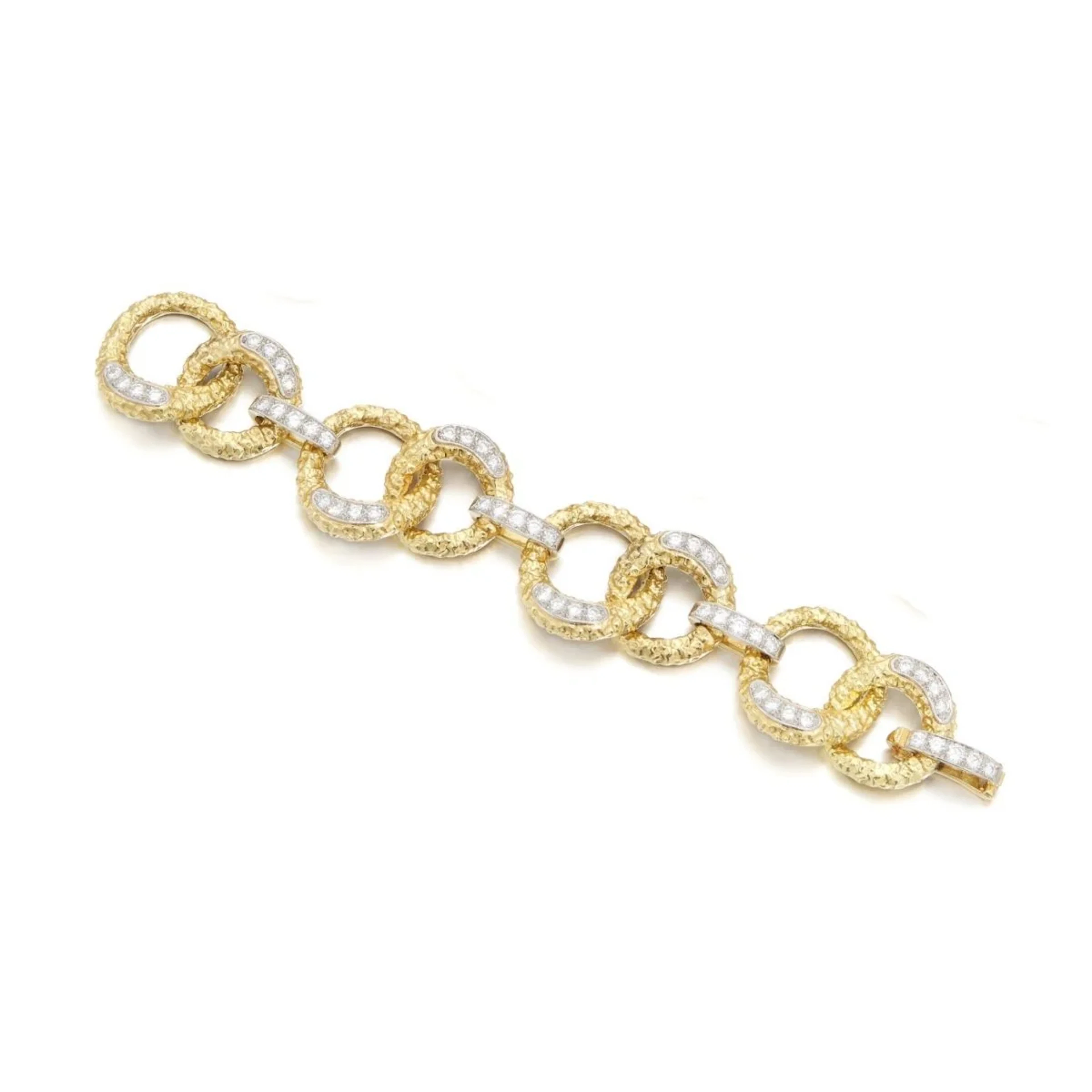 M. GERARD Bracelet in yellow gold, Platinum, and Diamonds