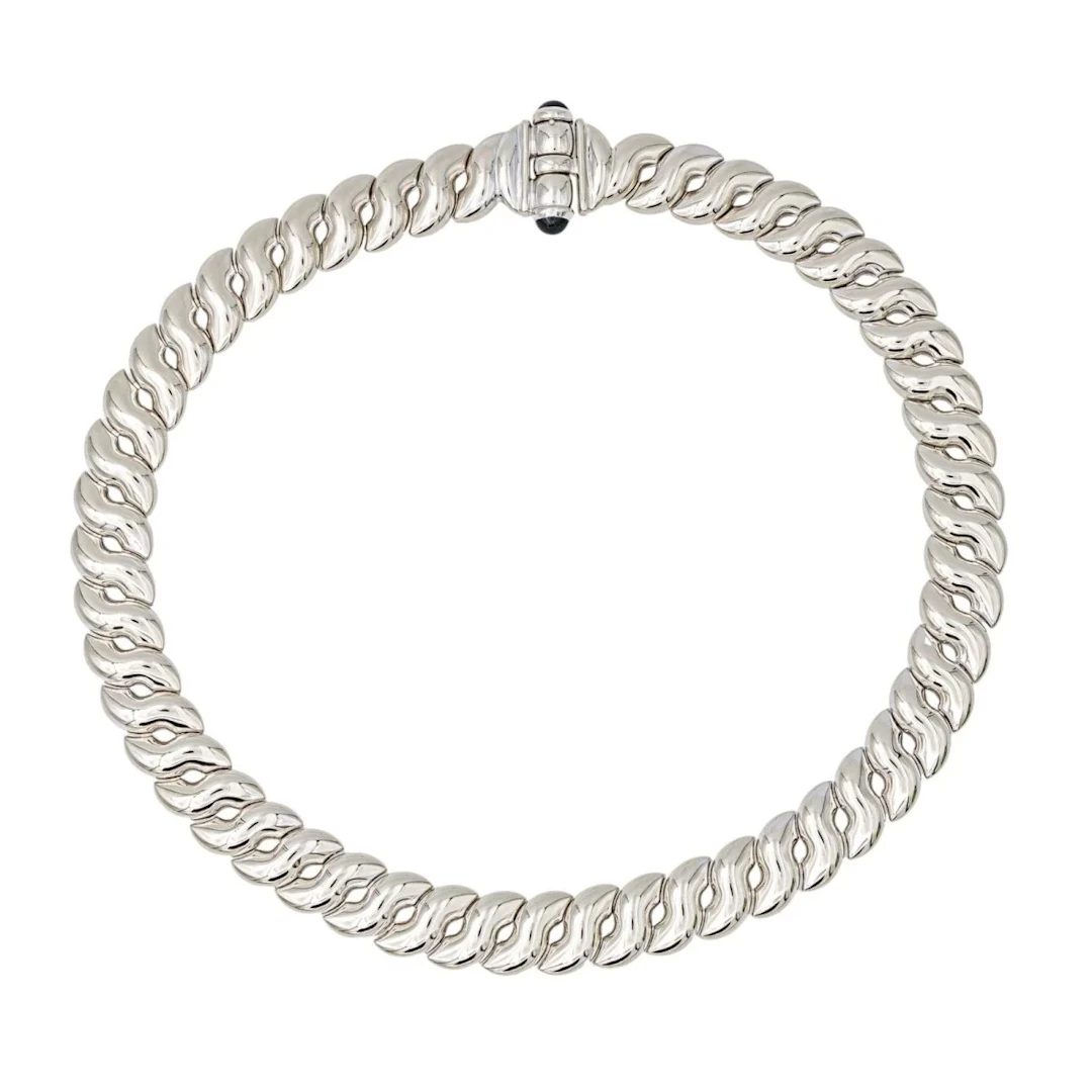 Necklace White gold Sapphire