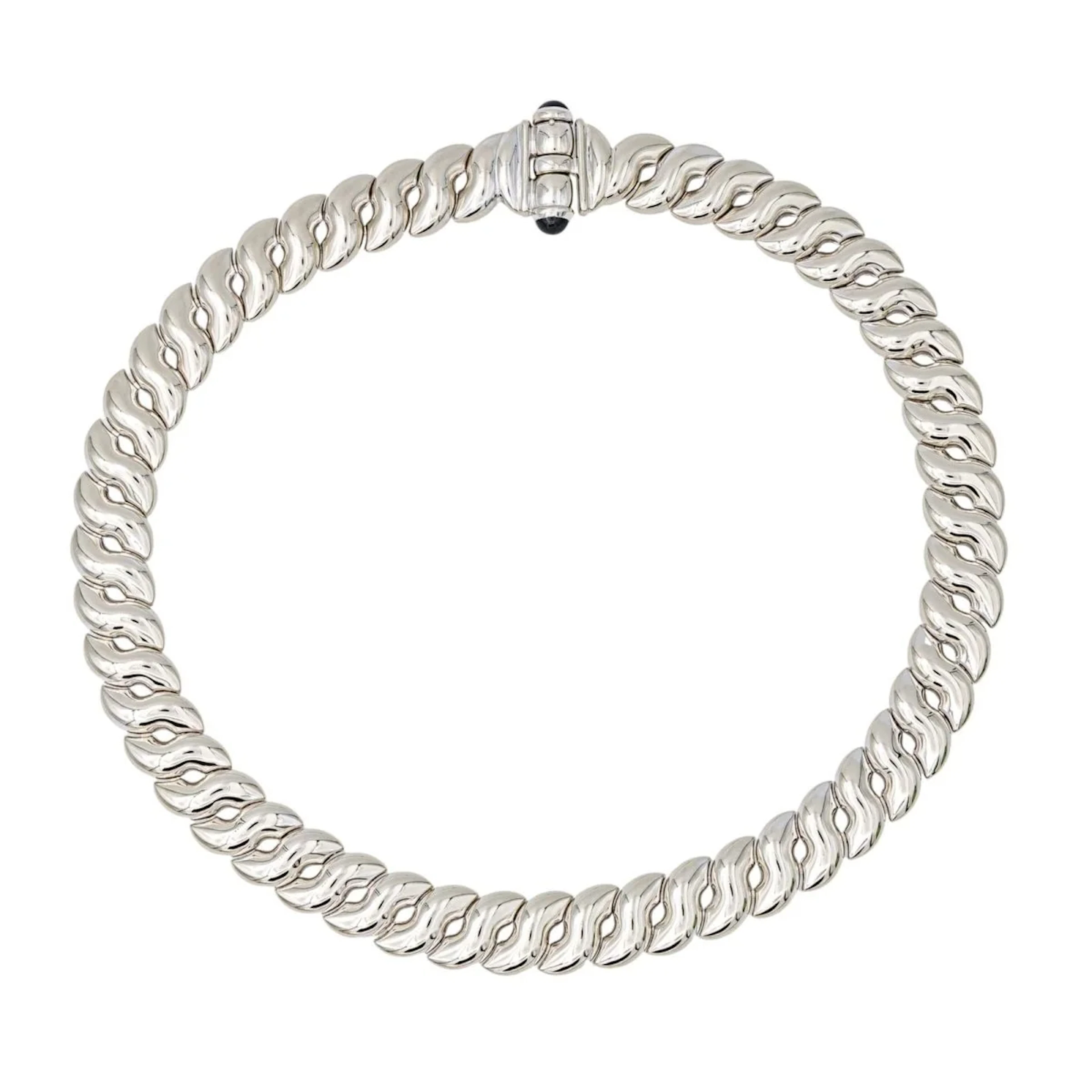 Necklace White gold Sapphire