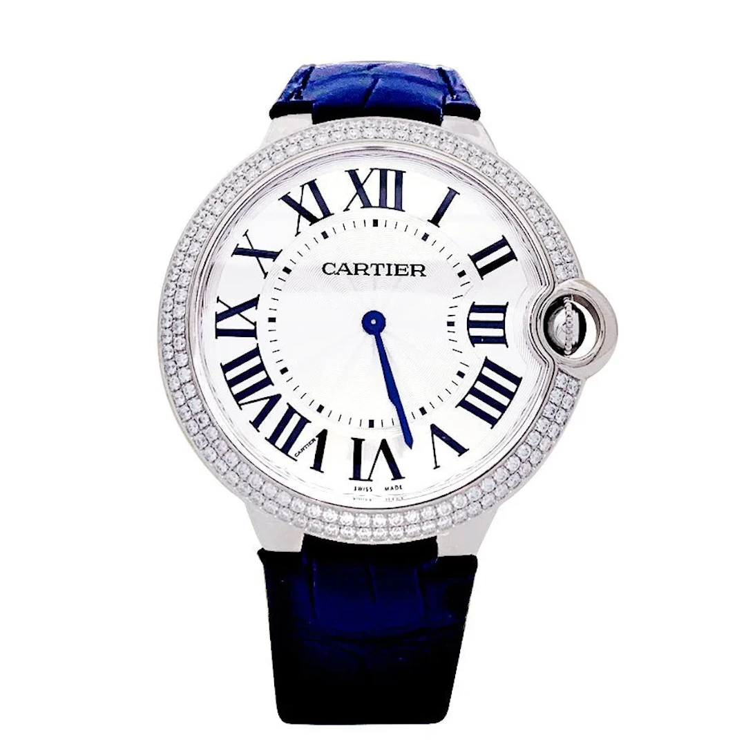 CARTIER “Ballon Bleu” watch in white gold and diamonds