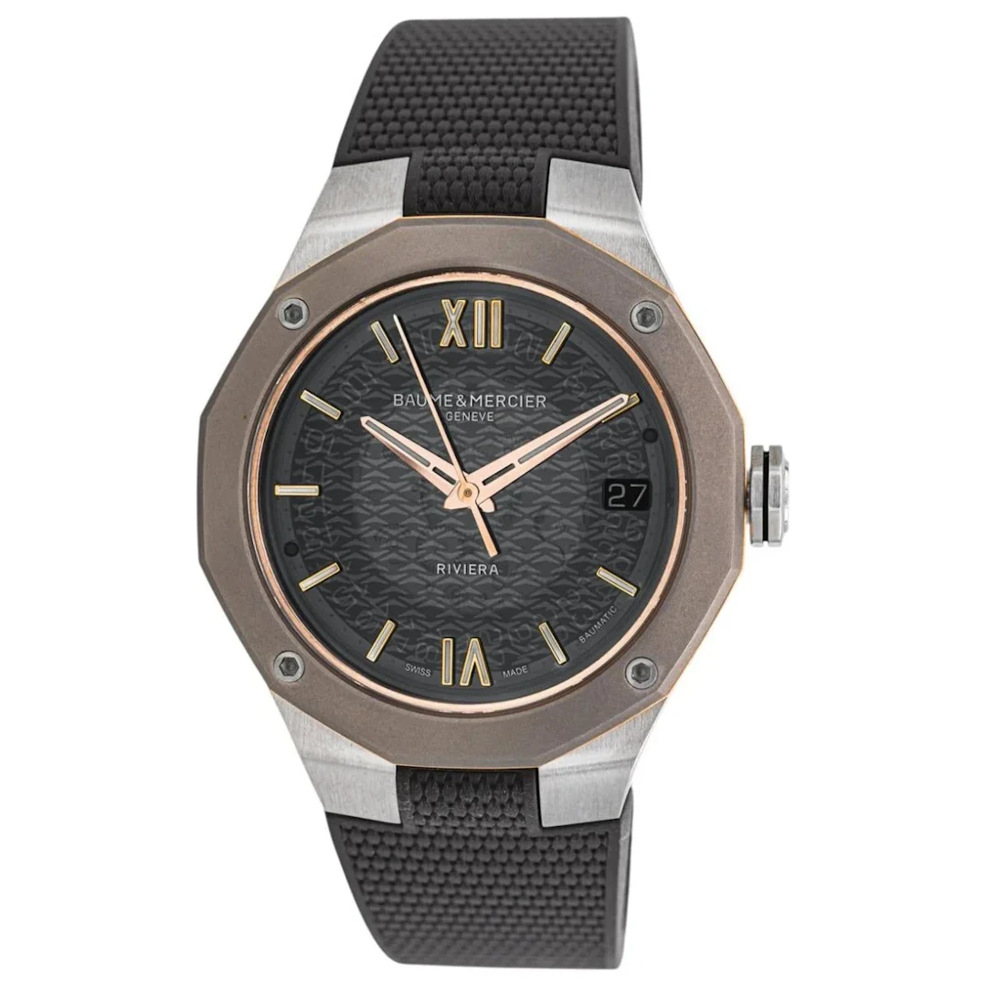 Montre BAUME & MERCIER "Riviera" en acier, titane et caoutchouc