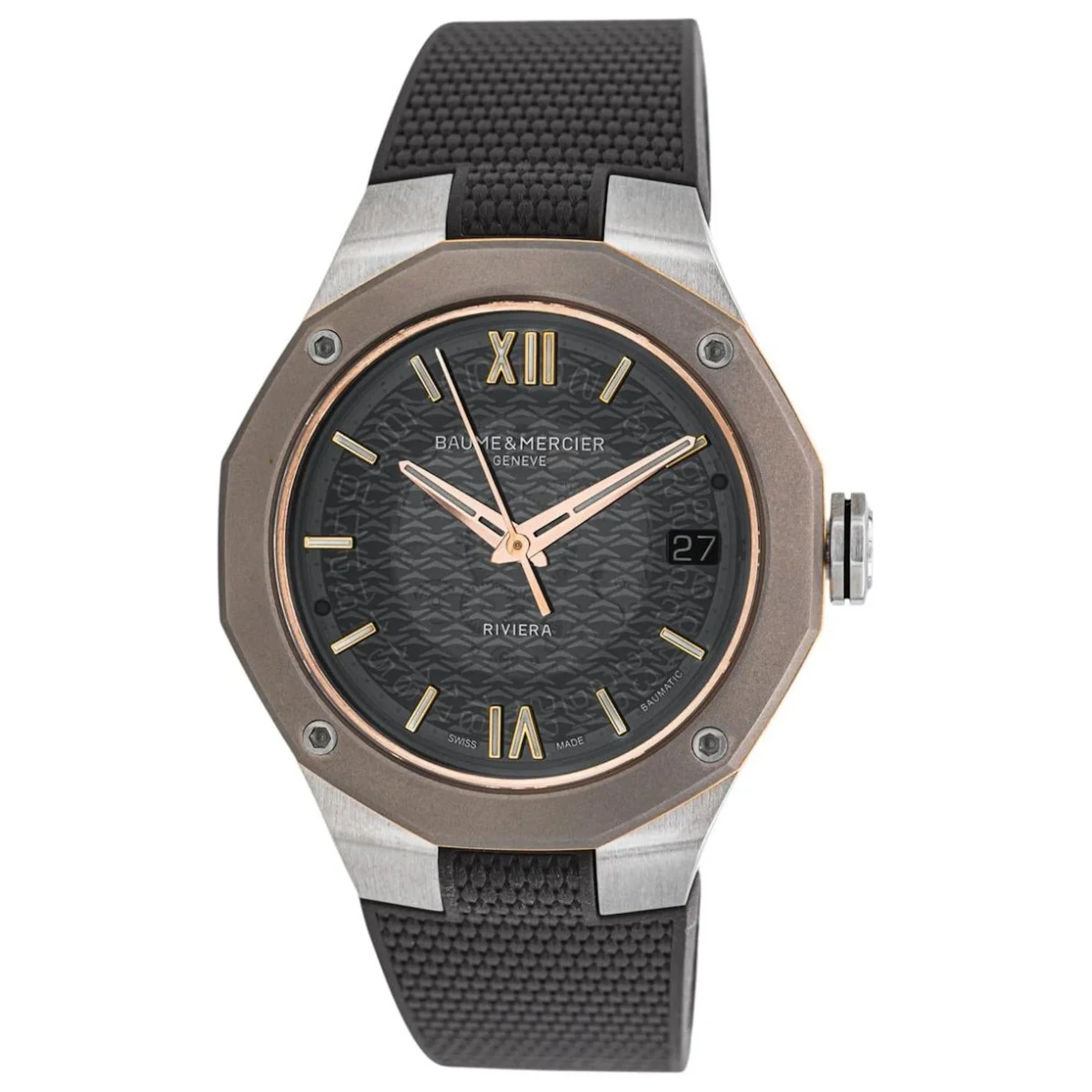 Montre BAUME & MERCIER "Riviera" en acier, titane et caoutchouc