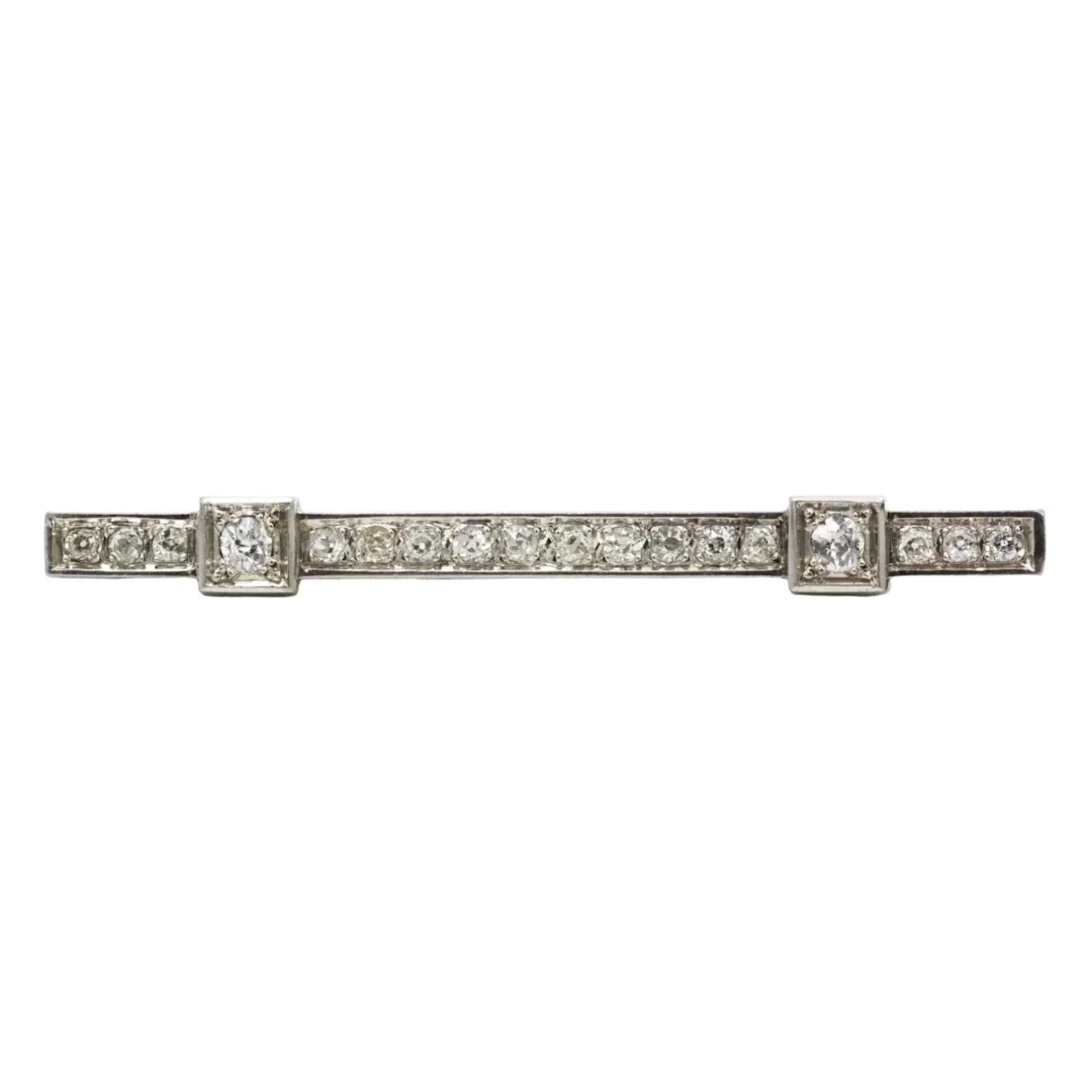 White Gold and Diamond Brooch