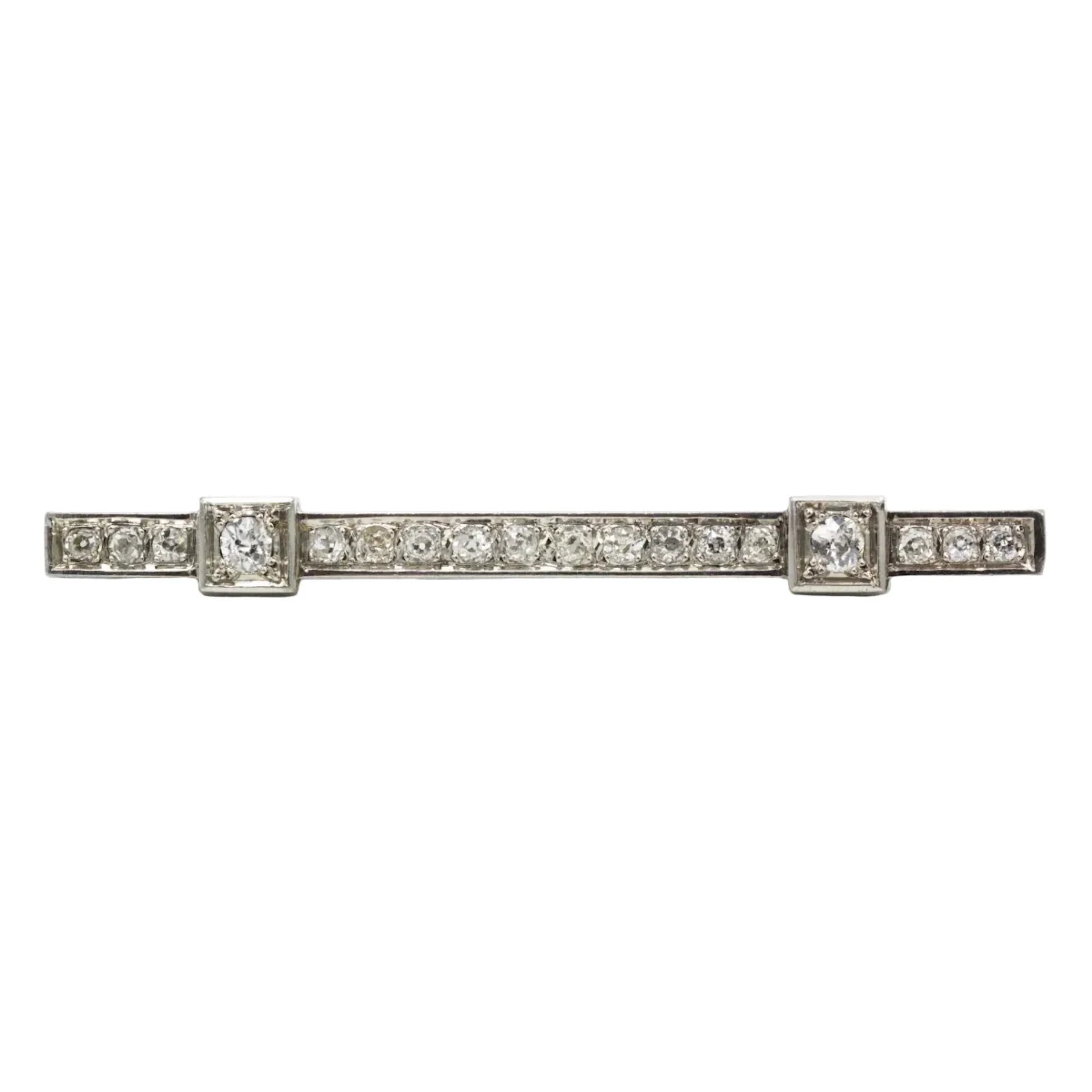 White Gold and Diamond Brooch