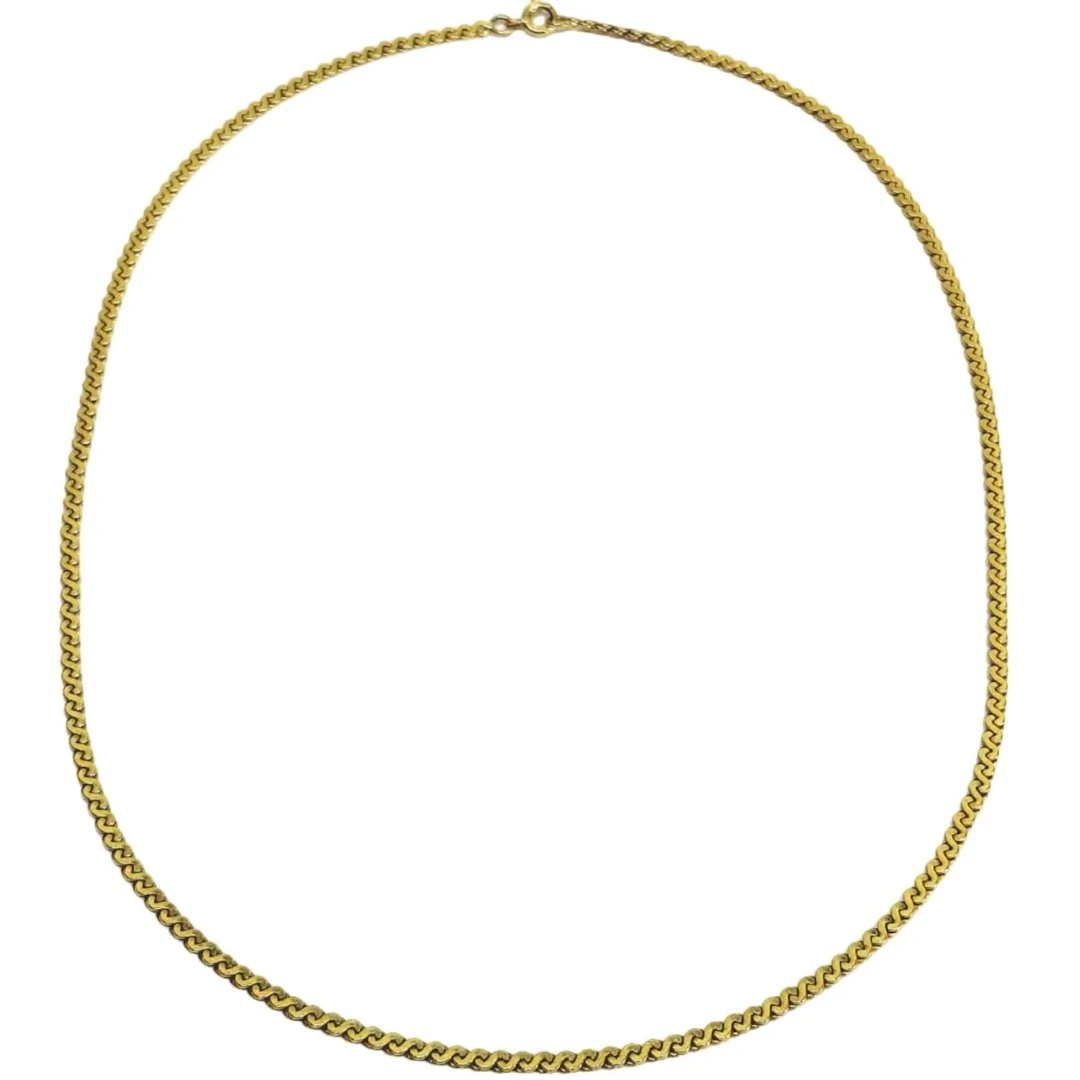 Yellow gold chain necklace