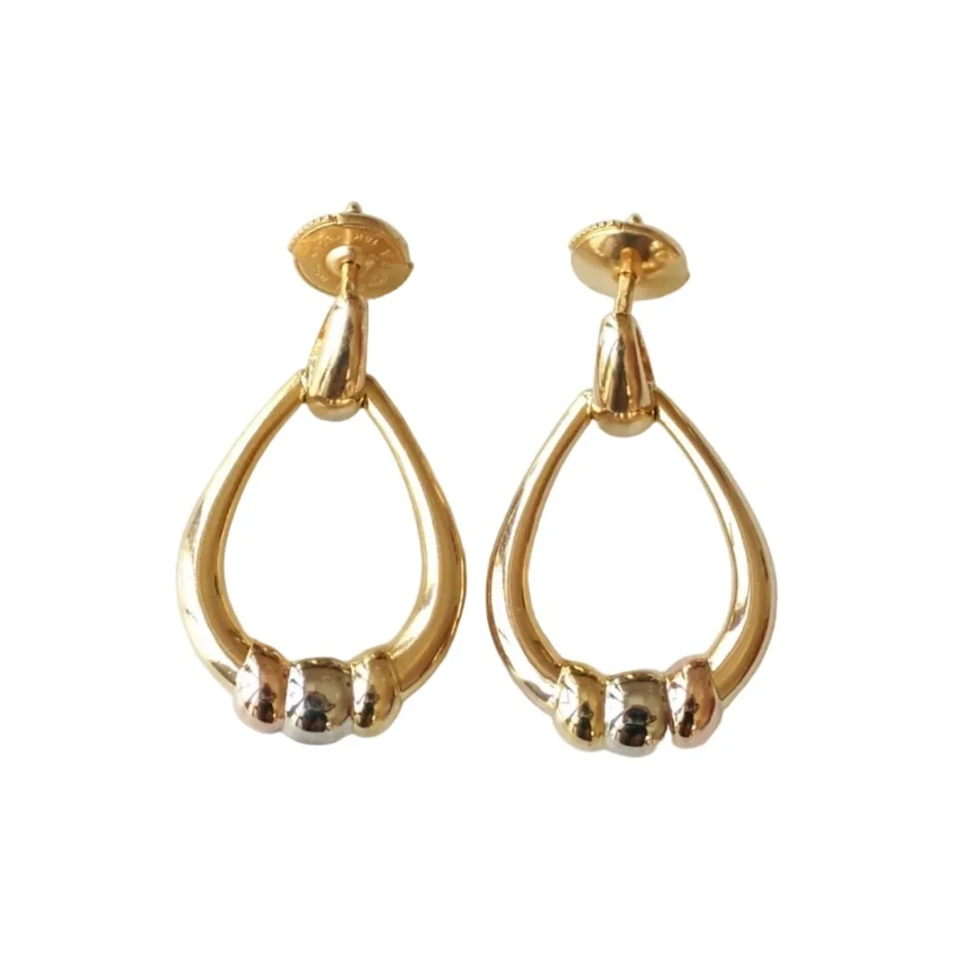 CARTIER "Trinity" Drop earrings in Yellow gold, White gold and Rose gold