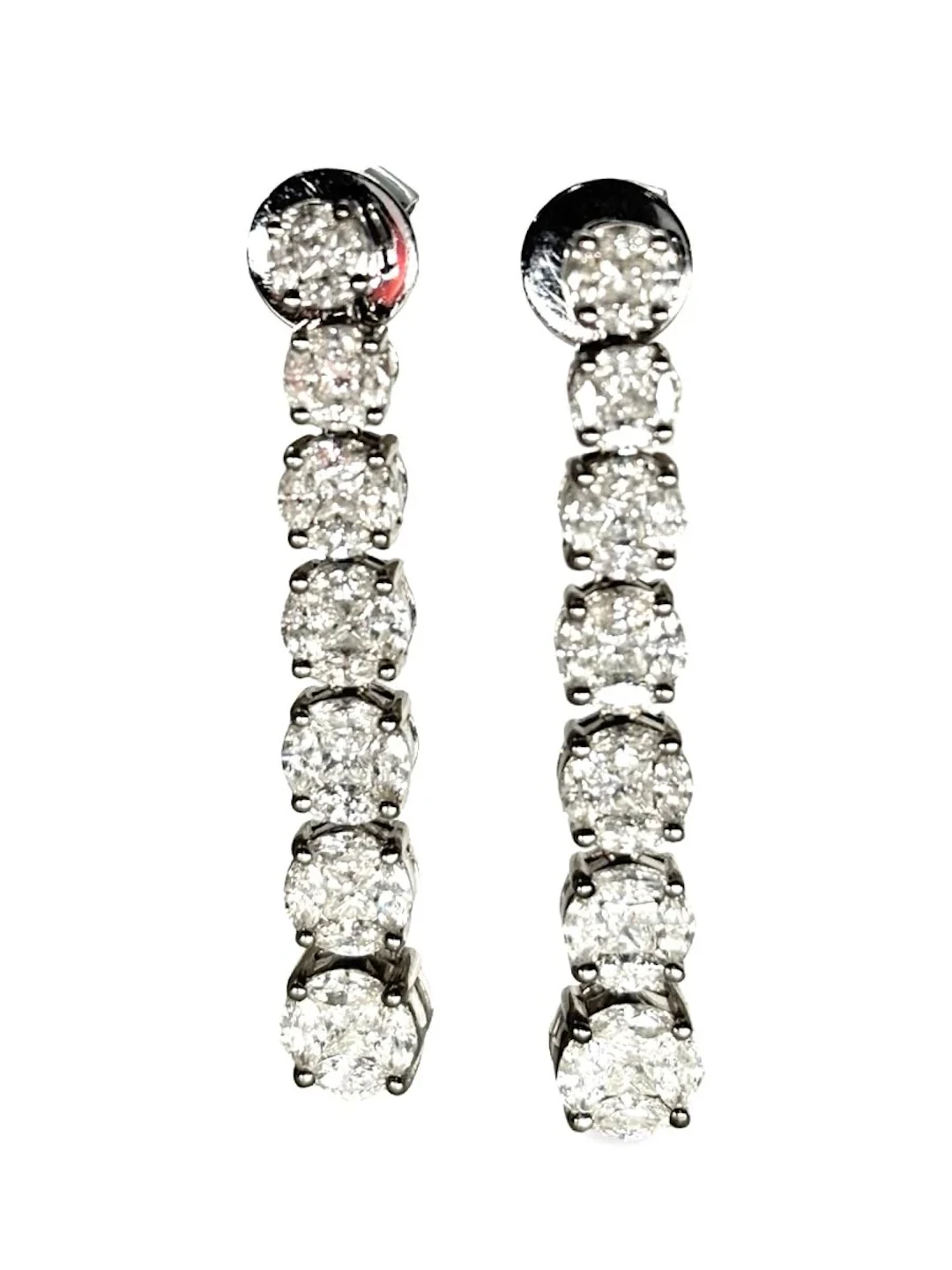 Earrings Pending in white gold and diamonds