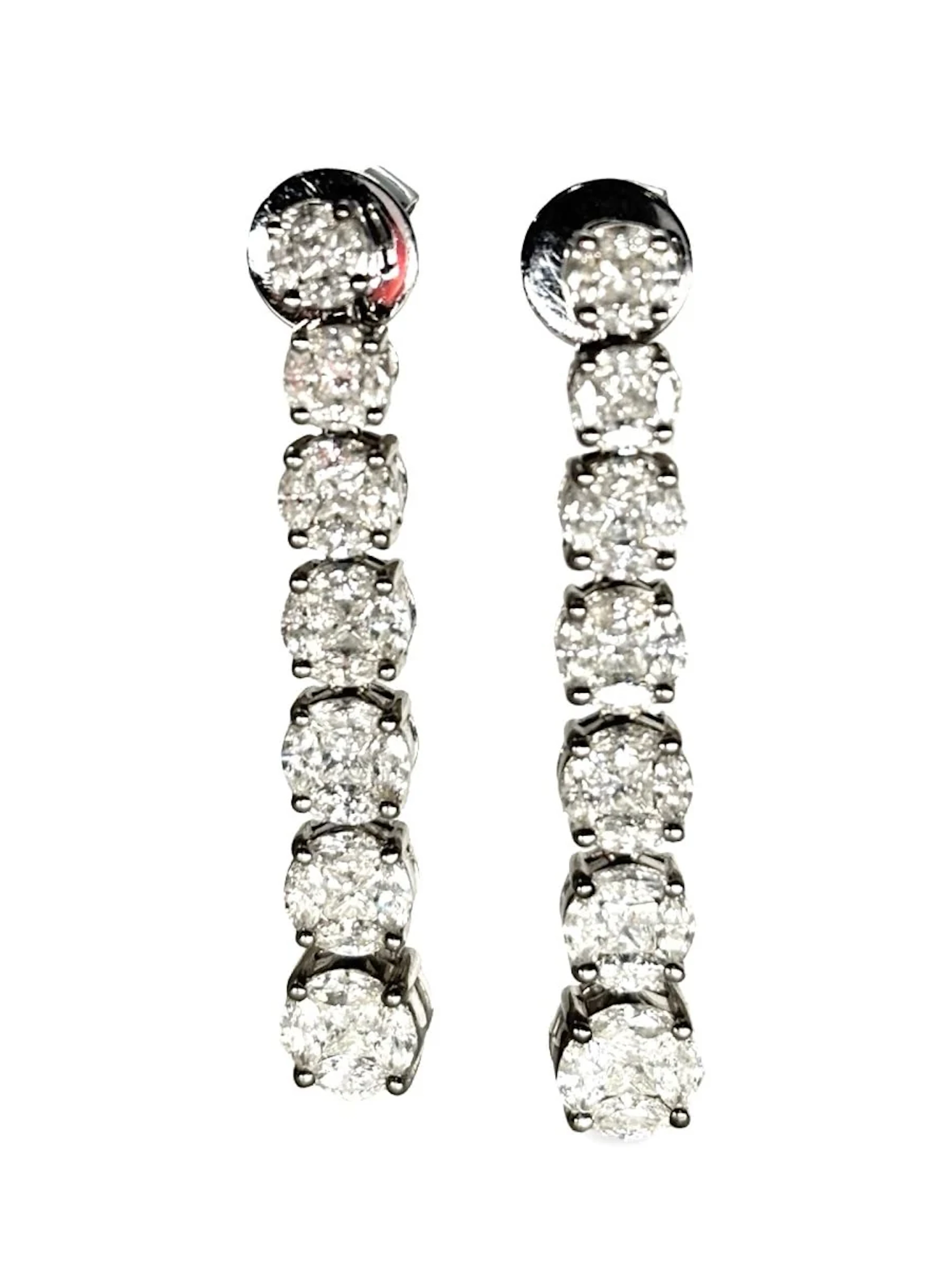 Earrings Pending in white gold and diamonds